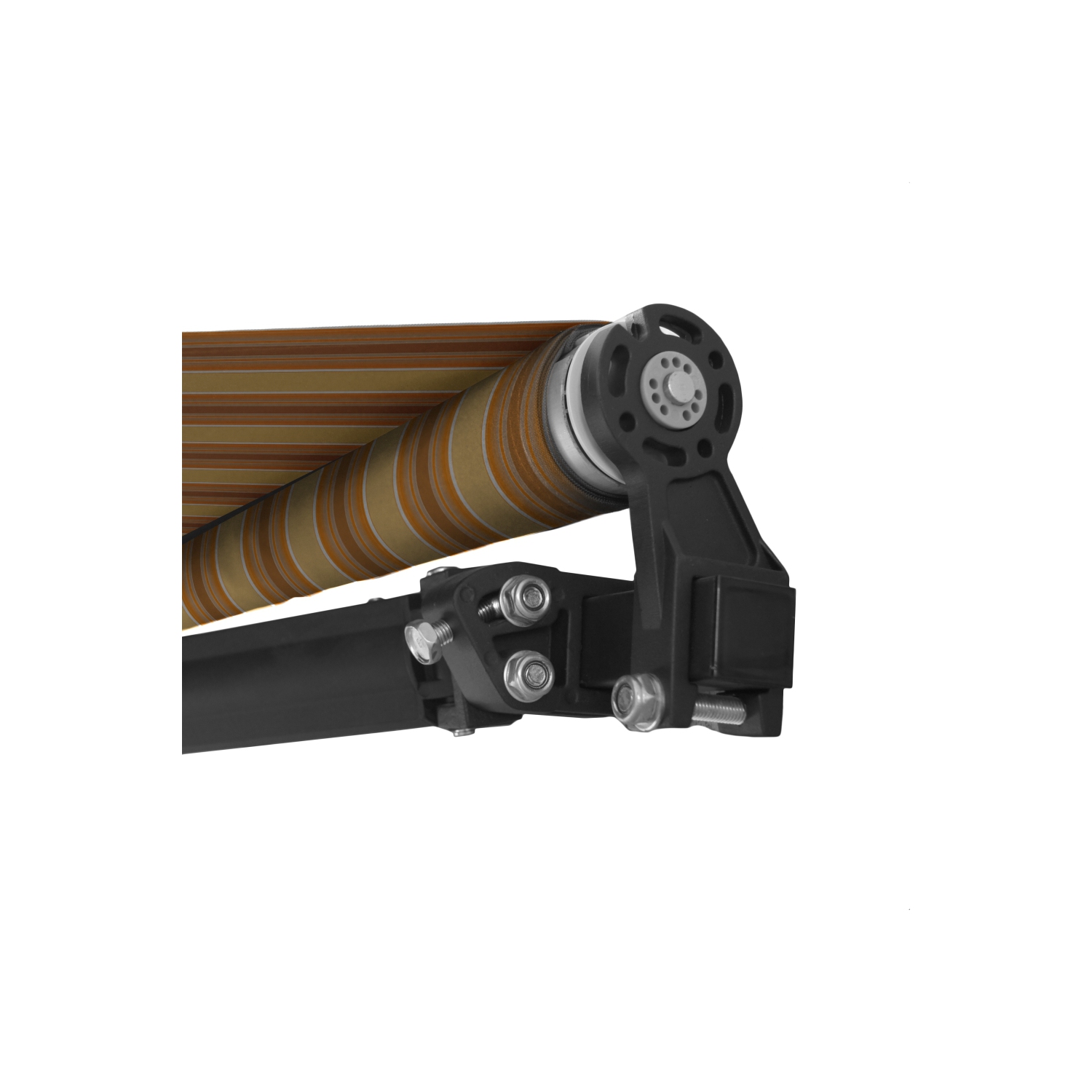 ALEKO ABM13X10MSTY315 Black Frame Motorized Retractable Home Patio Canopy Awning 13'x10' Multi Yellow