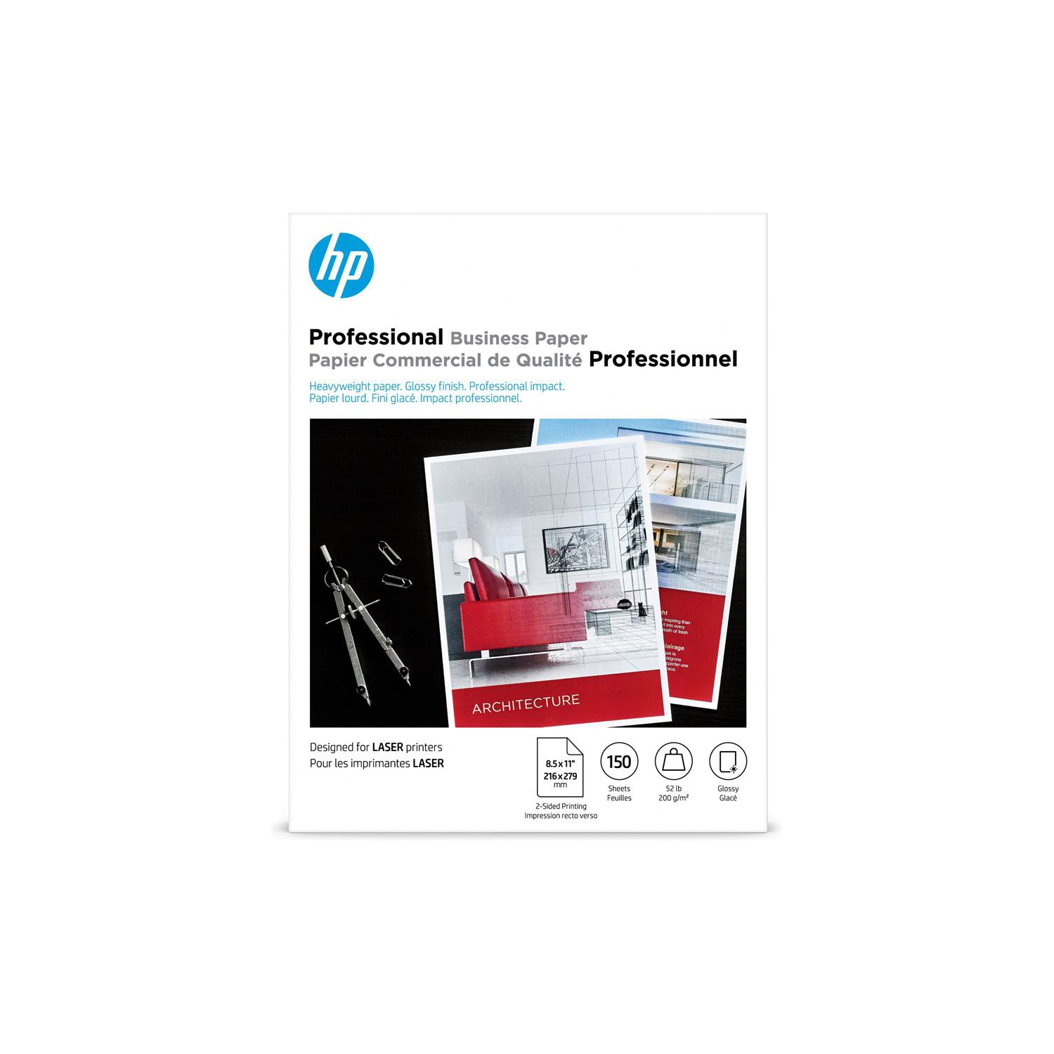 HP INC. 150-Sheet 8.5" x 11" Glossy Business Paper