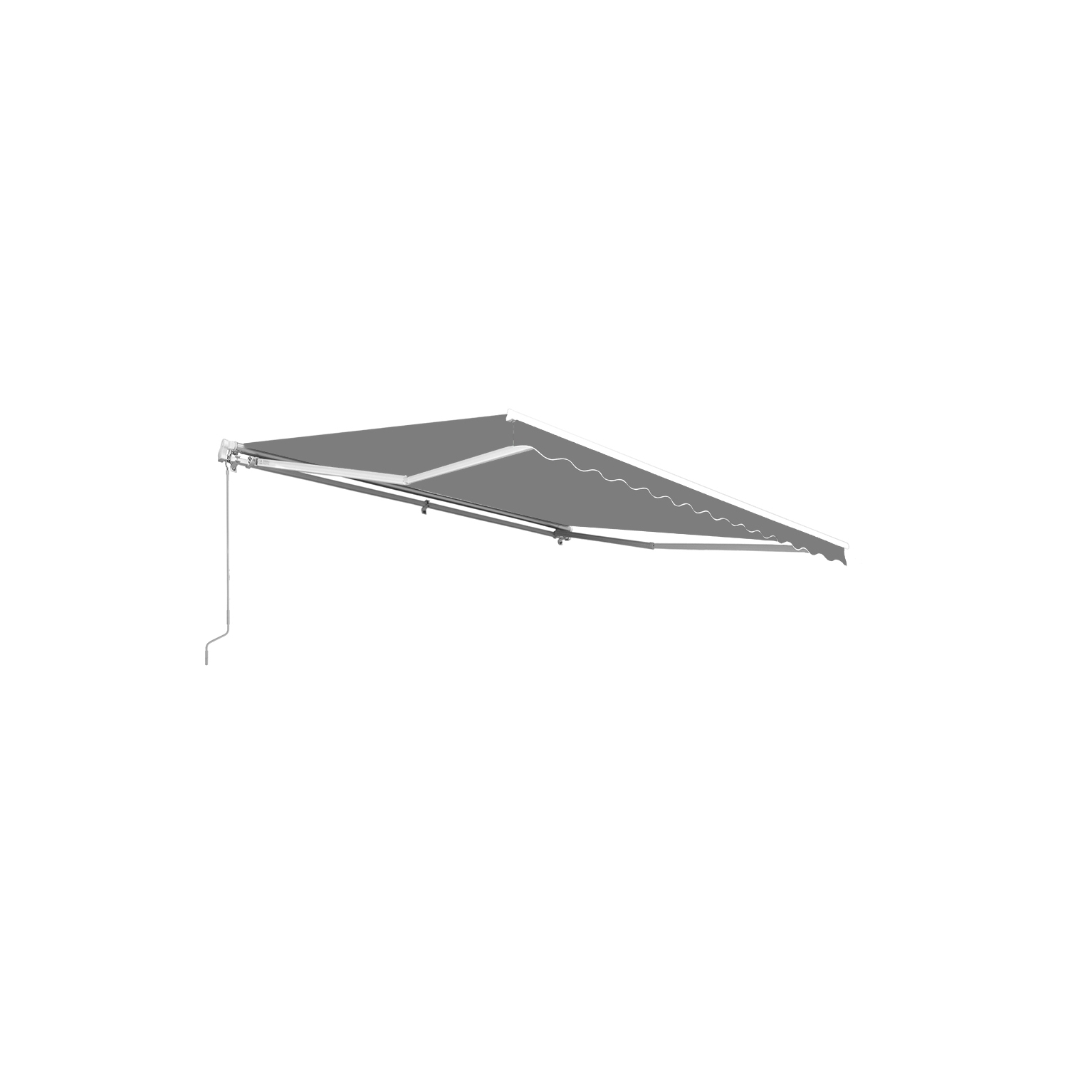 ALEKO AWM13X10GY80 Retractable Motorized 13' X 10' Patio Awning Grey