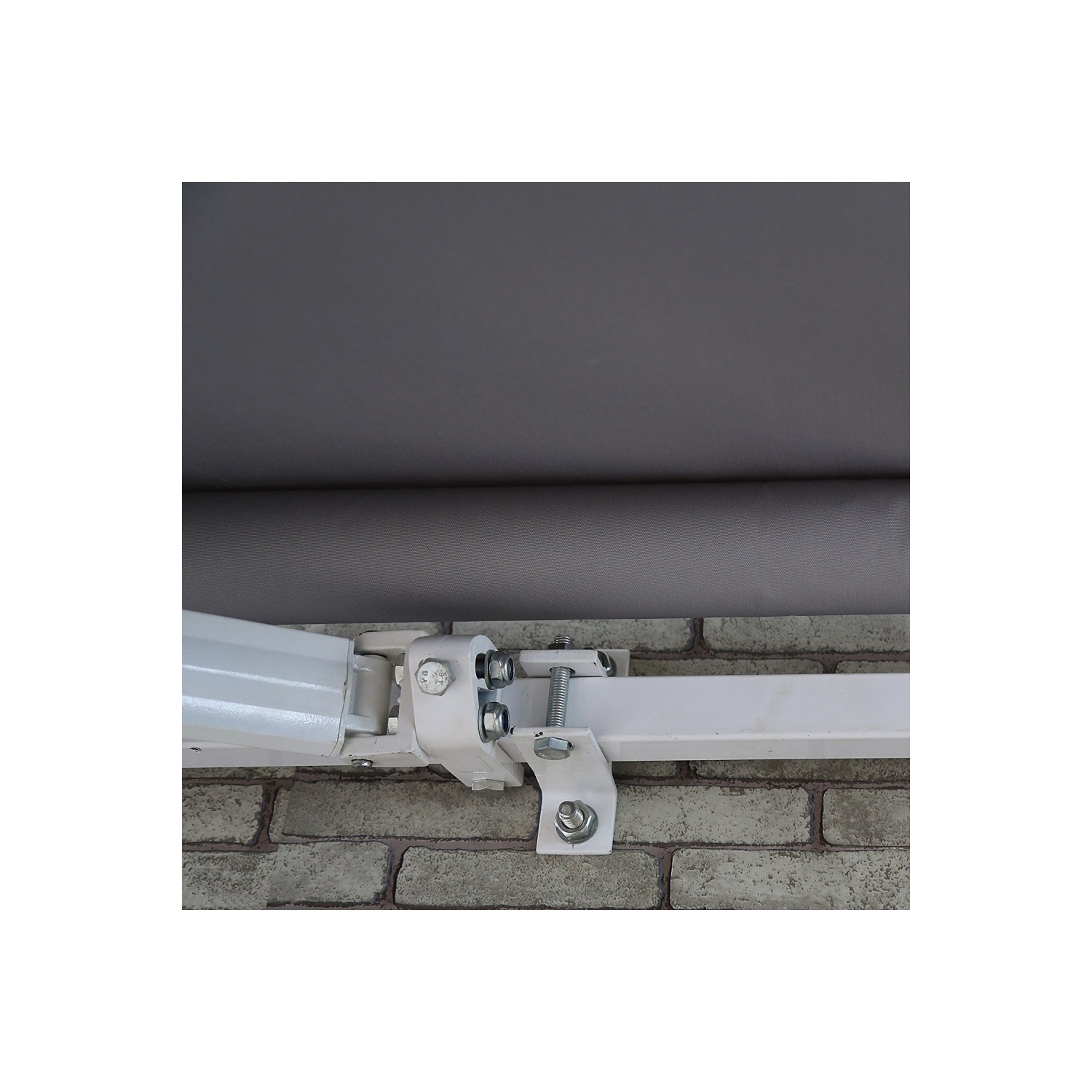 ALEKO AWM13X10GY80 Retractable Motorized 13' X 10' Patio Awning Grey