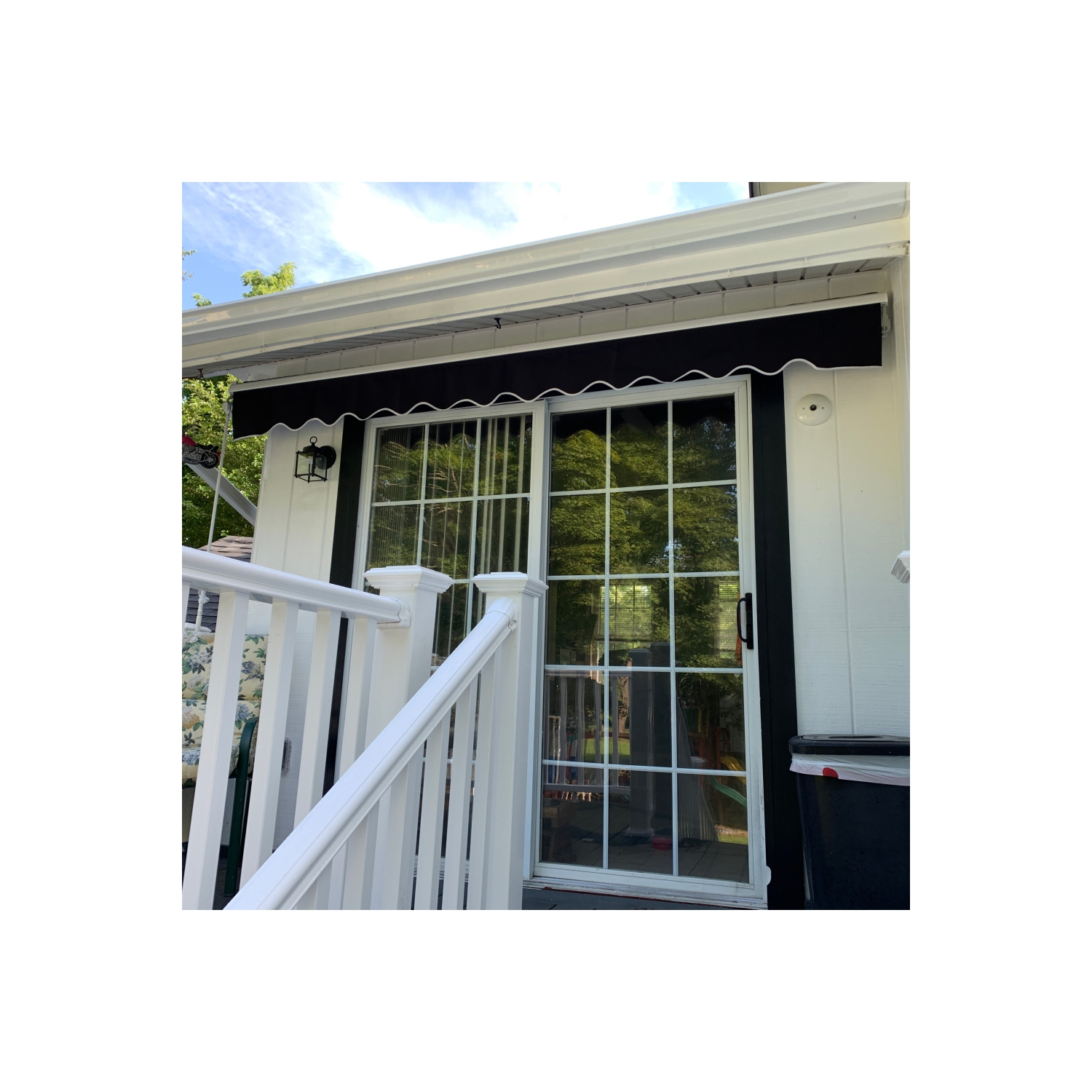 ALEKO AWM13X10BK81 Retractable Motorized Patio 13 x 10 feet Awning Black Color