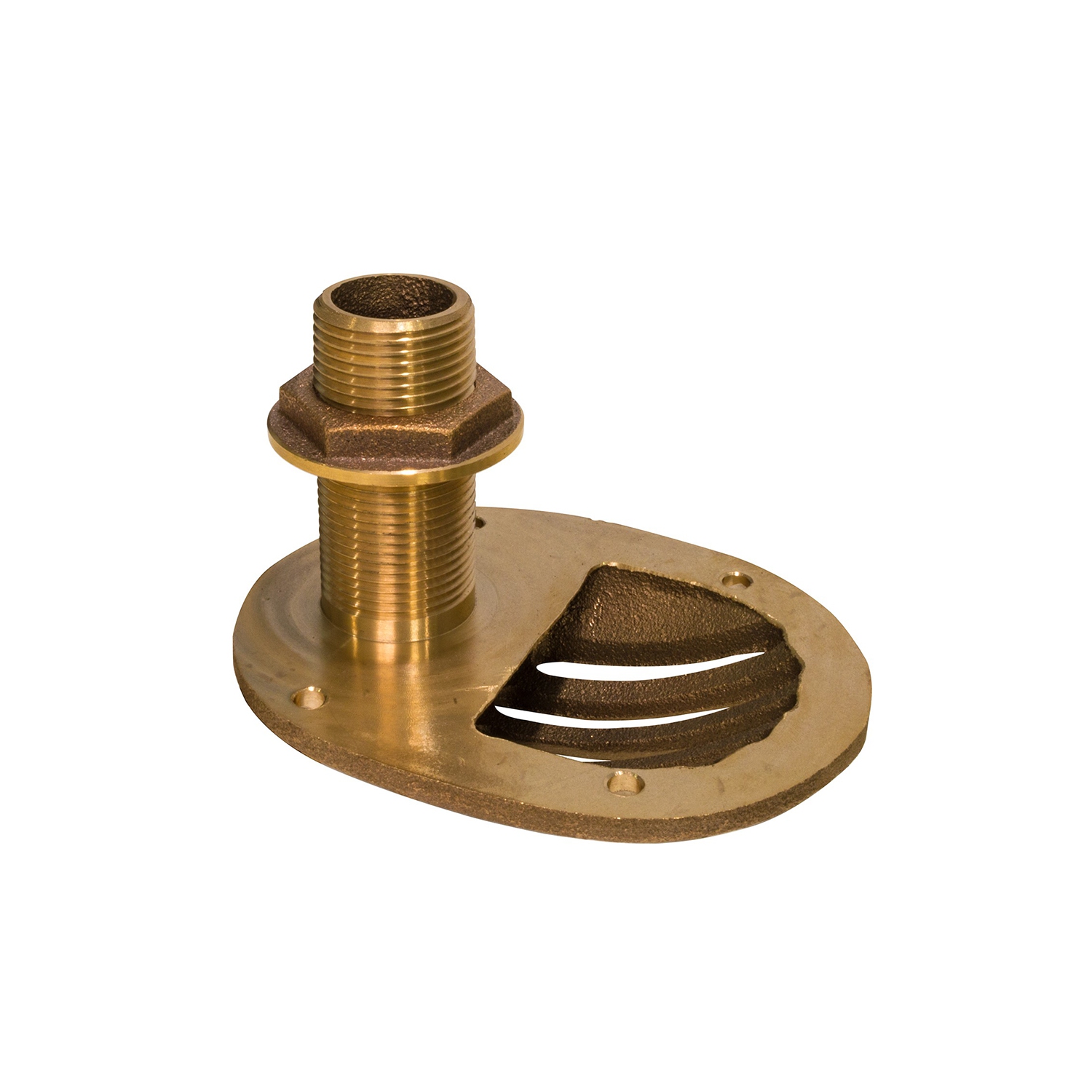 GROCO 1/2" Bronze Combo Scoop Thru-Hull w/Nut