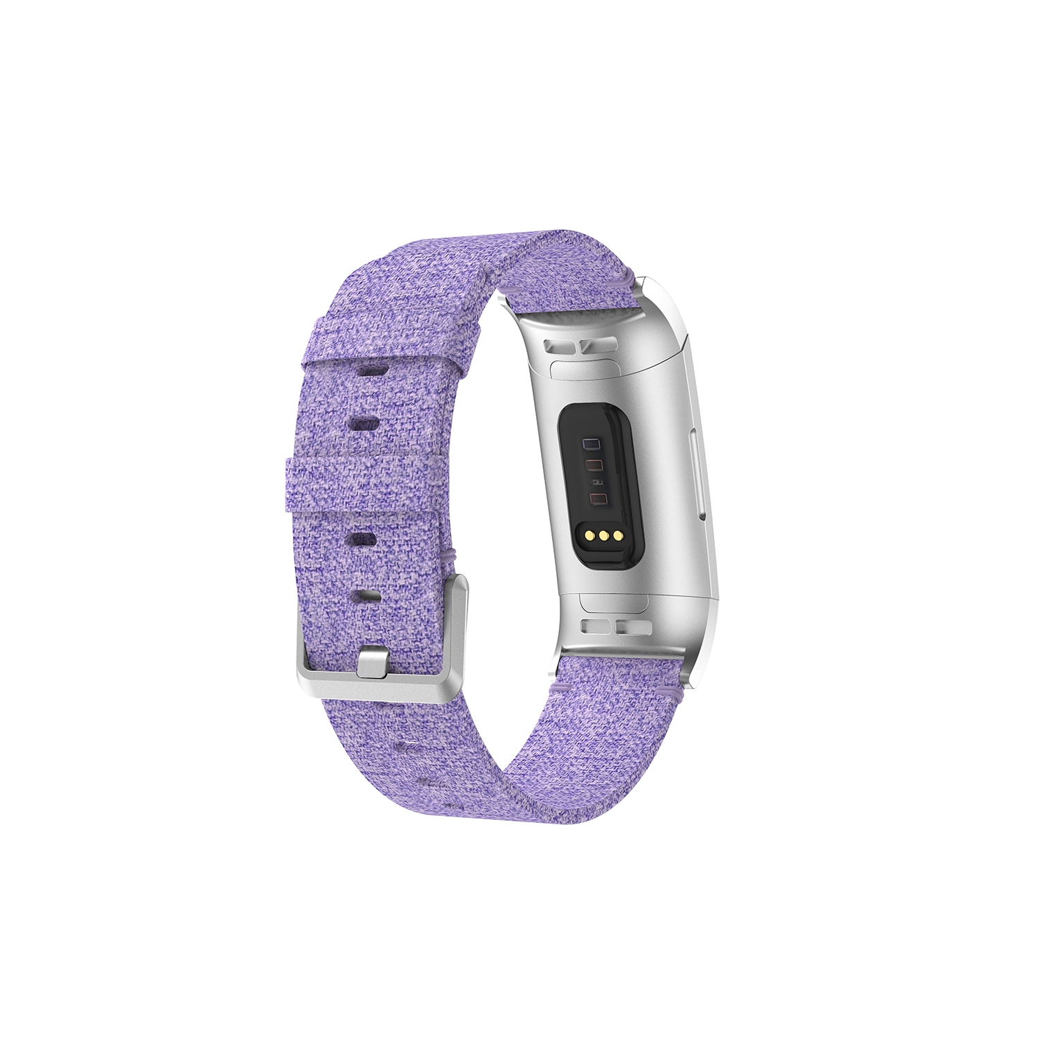 StrapsCo Woven Canvas Watch band Strap for Fitbit Charge 4 - Purple