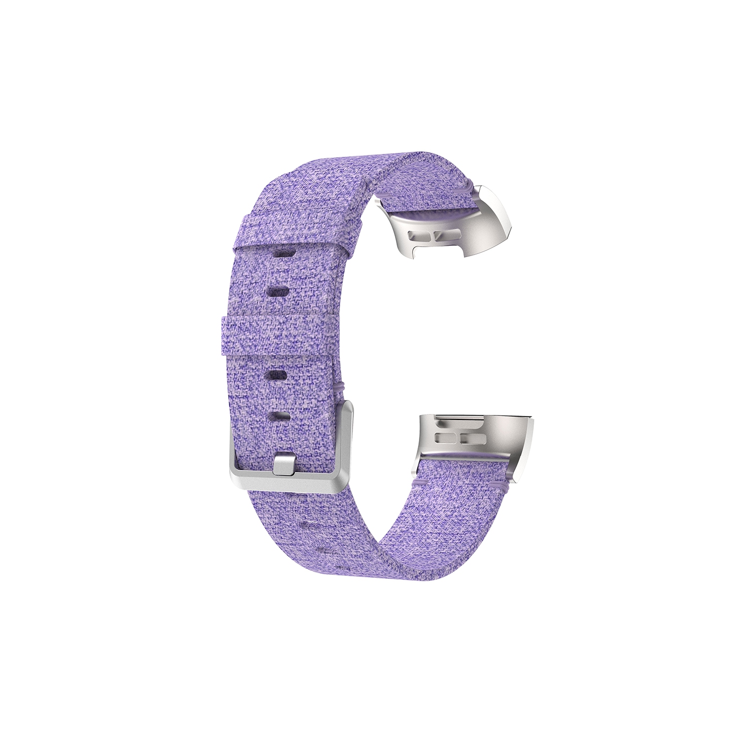 StrapsCo Woven Canvas Watch band Strap for Fitbit Charge 4 - Purple