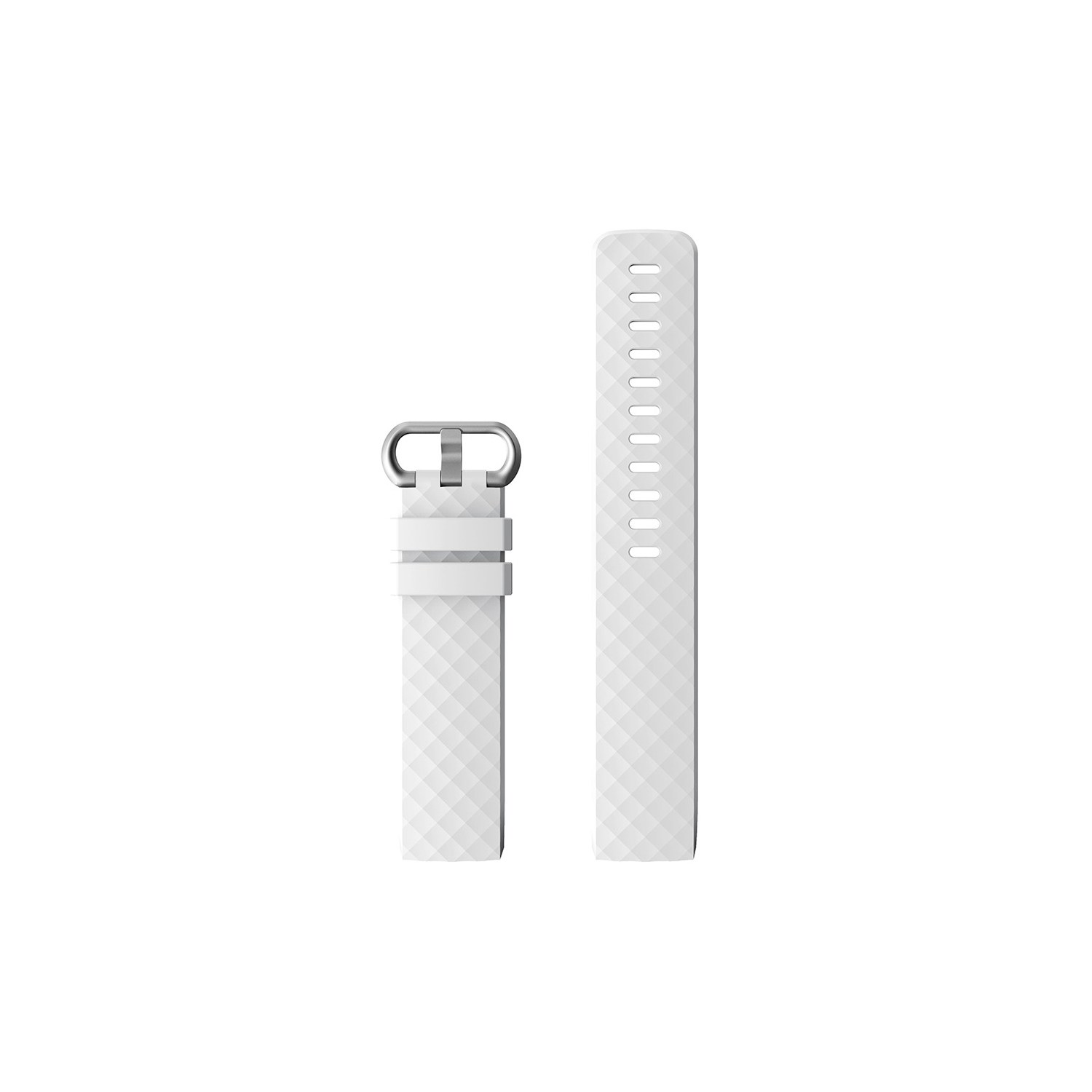 StrapsCo Classic Silicone Rubber Replacement Watch Band Strap for Fitbit Charge 4 - Short-Medium - White