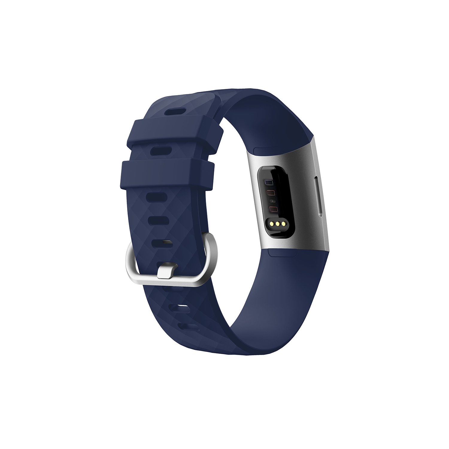 StrapsCo Classic Silicone Rubber Replacement Watch Band Strap for Fitbit Charge 4 - Short-Medium - Blue