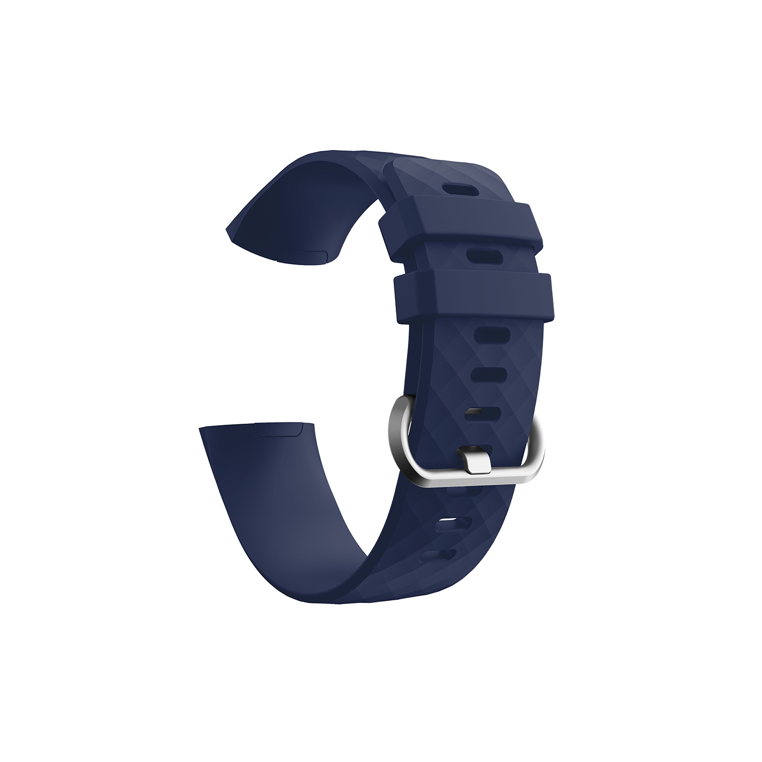 StrapsCo Classic Silicone Rubber Replacement Watch Band Strap for Fitbit Charge 4 - Short-Medium - Blue