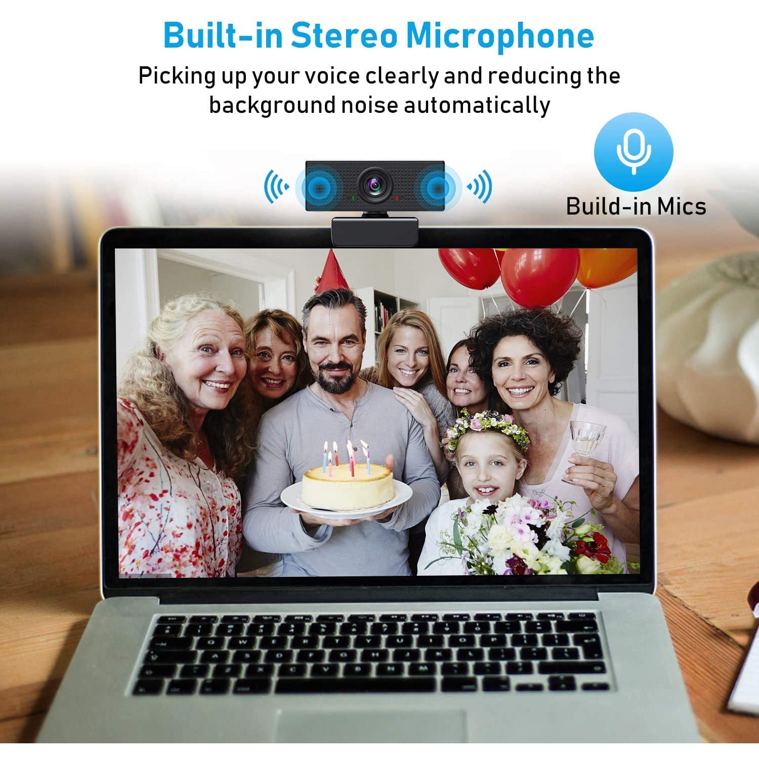 HD Webcam 1080P with Microphone, PC Laptop Desktop USB Webcams, Pro Streaming Computer Camera for Video Calling
