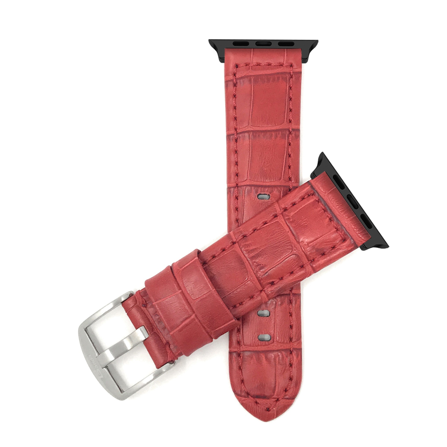 Bandini Leather Replacement Watch Strap for Apple Watch Band 46mm / 49mm / 45mm / 44mm / 42mm, Series 11 10 9 8 7 6 5 SE, Ultra 3 2 1 - Alligator