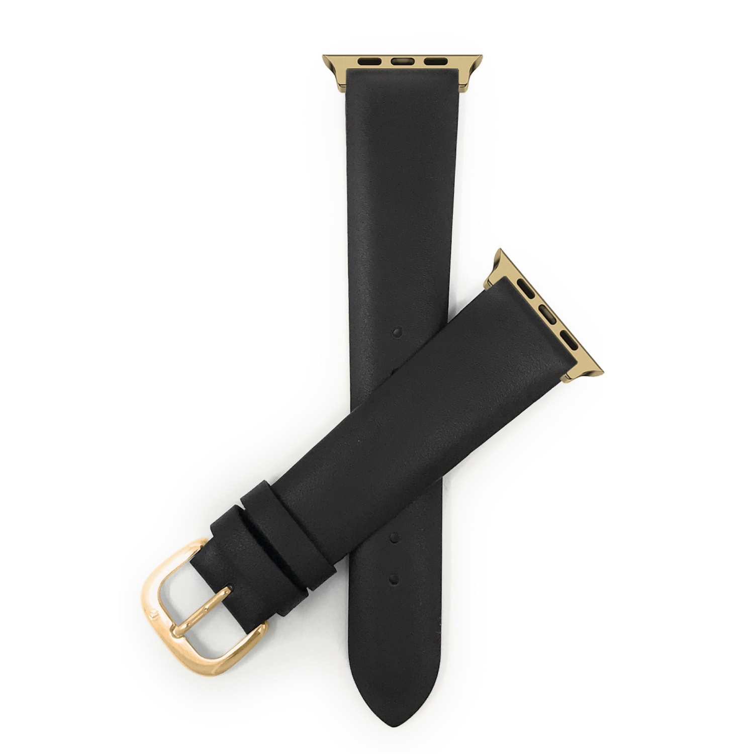 Bracelet de rechange en cuir de Bandini pour Apple Watch Band 42&nbsp;mm/41&nbsp;mm/40&nbsp;mm/38&nbsp;mm, Series 11 10 9 8 7 6 5 & SE - Brun/Doré