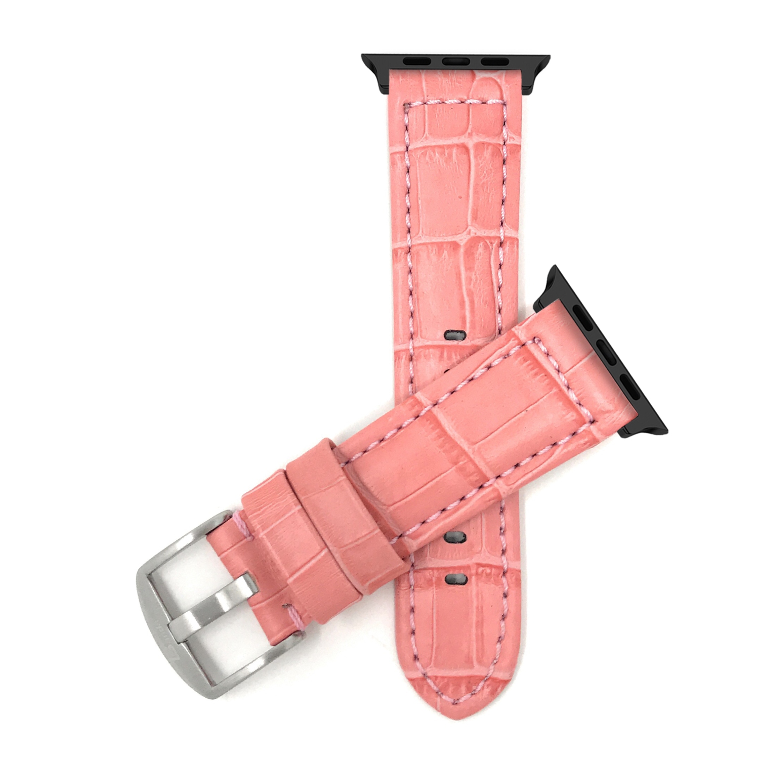 Bandini Leather Replacement Watch Strap for Apple Watch Band 46mm / 49mm / 45mm / 44mm / 42mm, Series 11 10 9 8 7 6 5 SE, Ultra 3 2 1 - Alligator