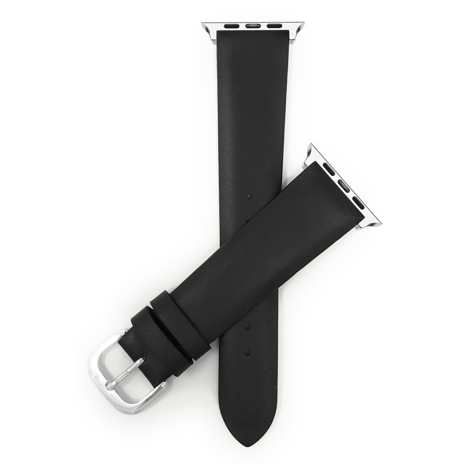 Bandini Leather Replacement Watch Strap for Apple Watch Band 42mm /41mm / 40mm / 38mm, Series 11 10 9 8 7 6 5 & SE - Brown / Silver