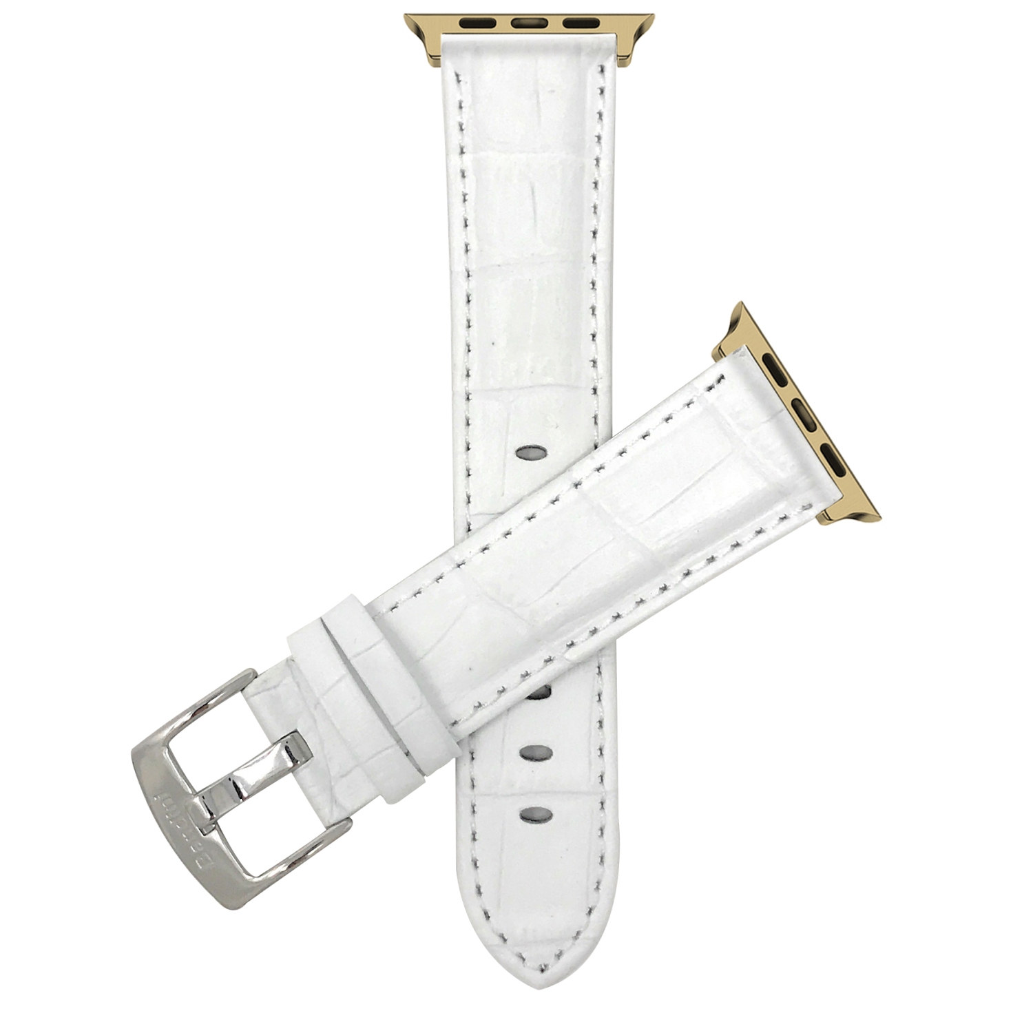 Bandini Leather Replacement Watch Strap for Apple Watch Band 46mm / 49mm / 45mm / 44mm / 42mm, Series 11 10 9 8 7 6 5 SE, Ultra 3 2 1 - Alligator