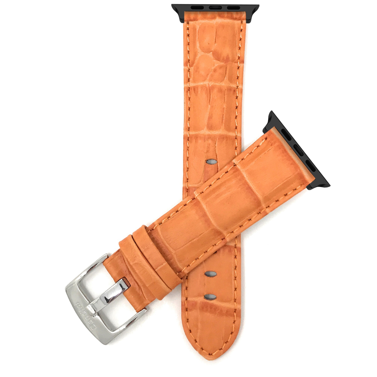 Bandini Leather Replacement Watch Strap for Apple Watch Band 46mm / 49mm / 45mm / 44mm / 42mm, Series 11 10 9 8 7 6 5 SE, Ultra 3 2 1, Alligator