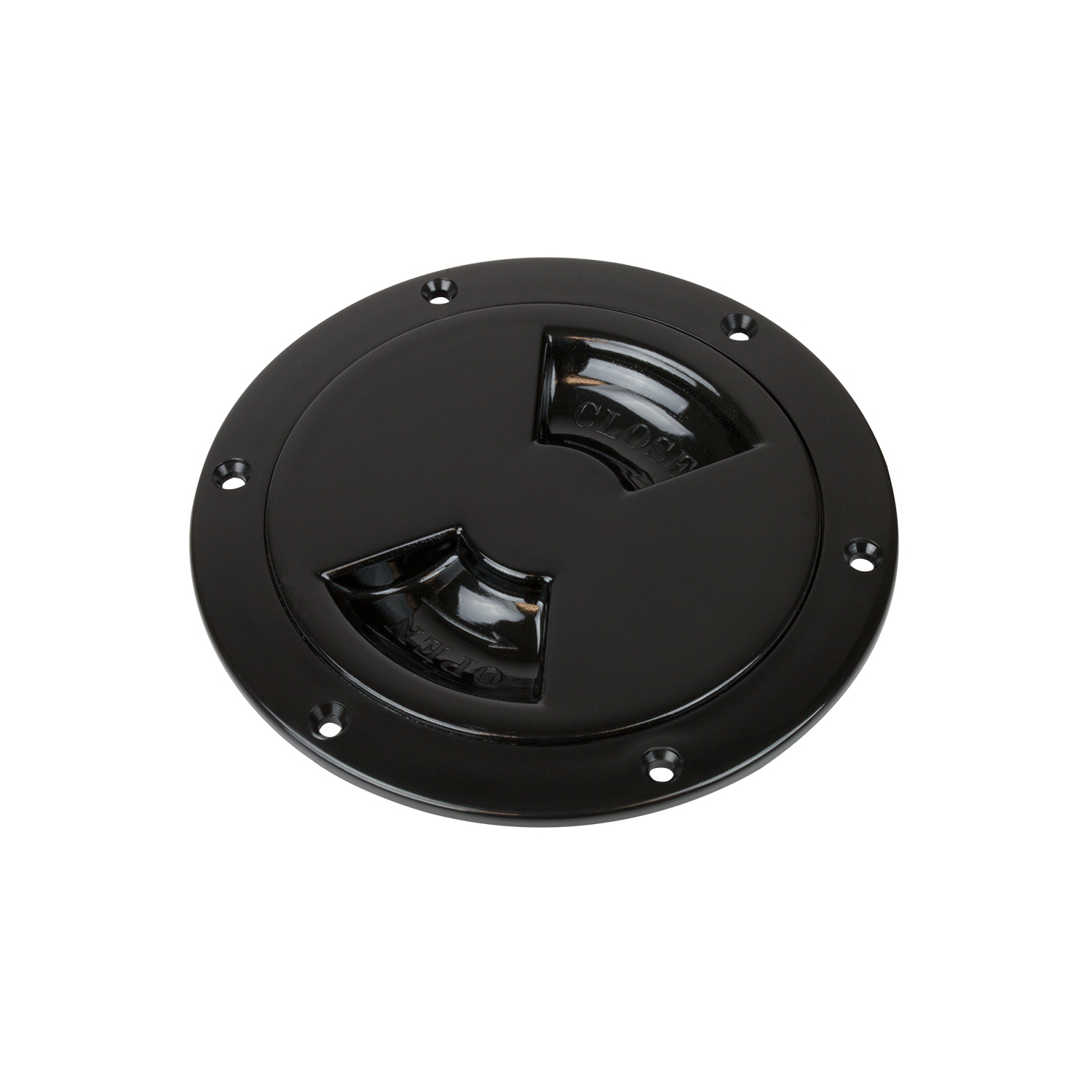 Sea-Dog Smooth Quarter Turn Deck Plate - Black - 5"