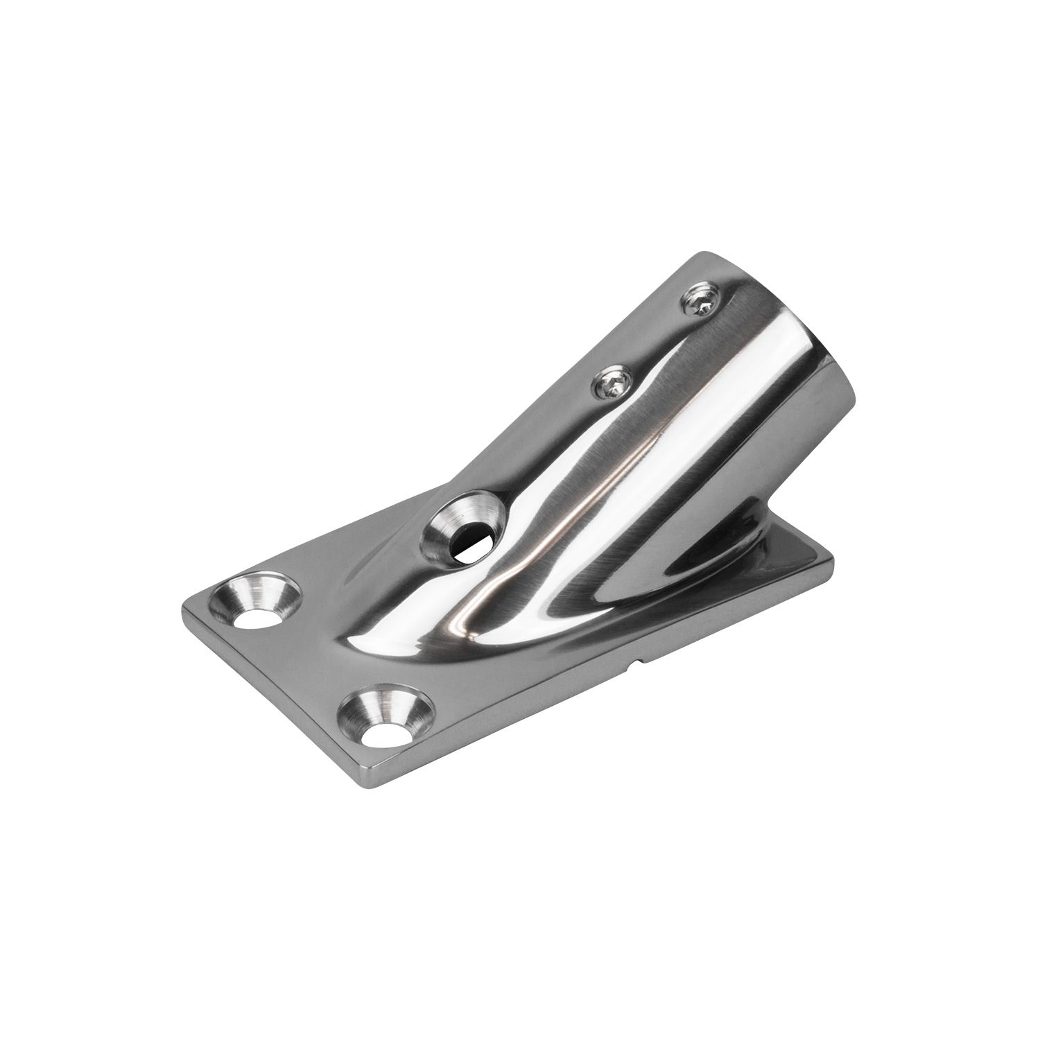 Sea-Dog Rail Base Fitting Rectangular Base 30&deg; 316 Stainless Steel 7/8" OD