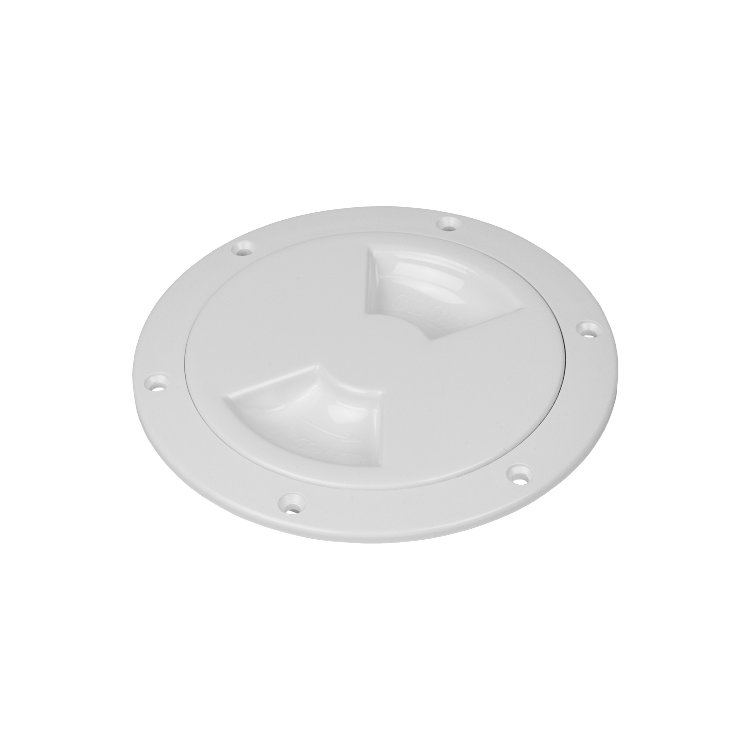 Sea-Dog Smooth Quarter Turn Deck Plate - White - 6"