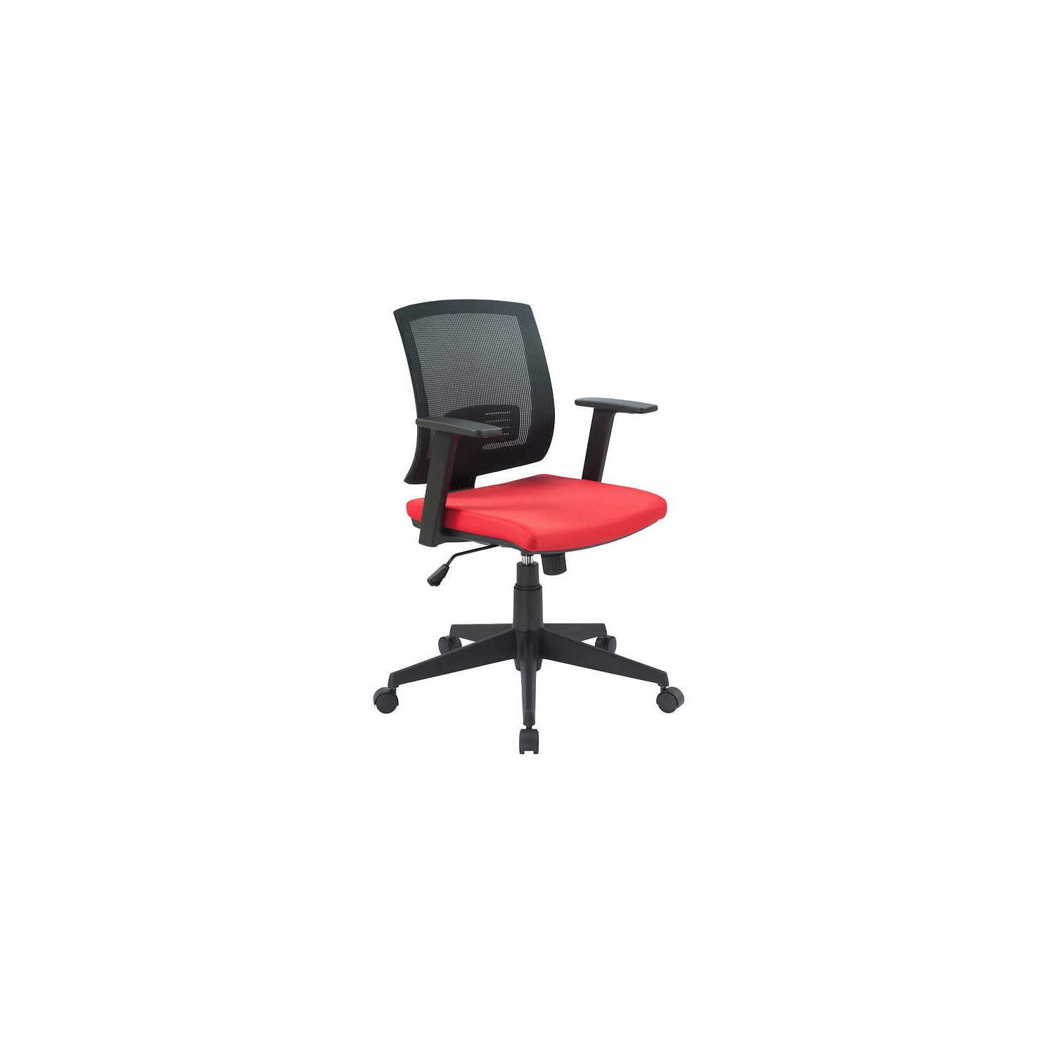Low-back Mesh Office Chair | Lumbar Support Task Chair | Ergonomic Adjustable Office Chair - Black / Red-[FREE SHIPPING]