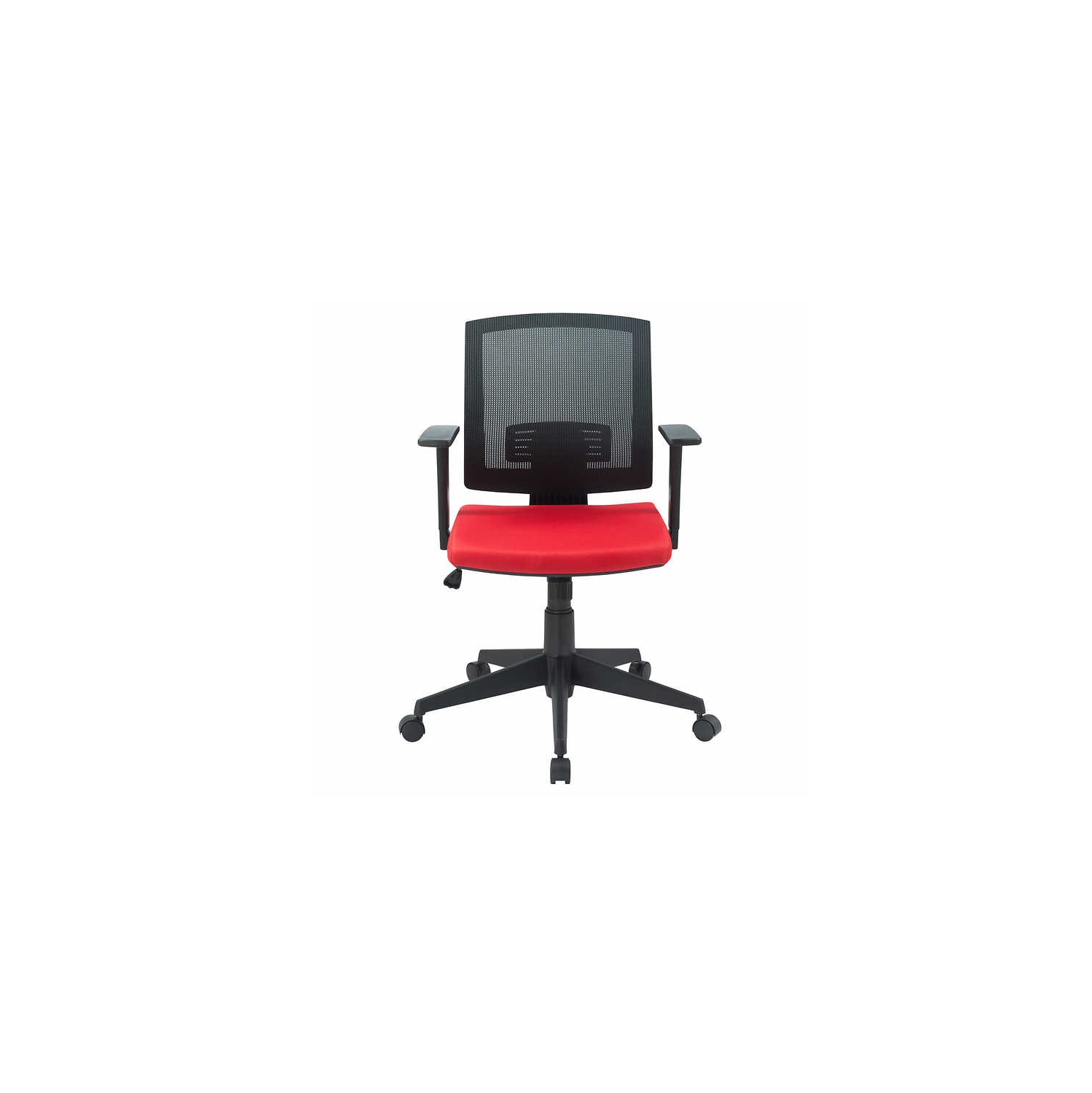 Low-back Mesh Office Chair | Lumbar Support Task Chair | Ergonomic Adjustable Office Chair - Black / Red-[FREE SHIPPING]