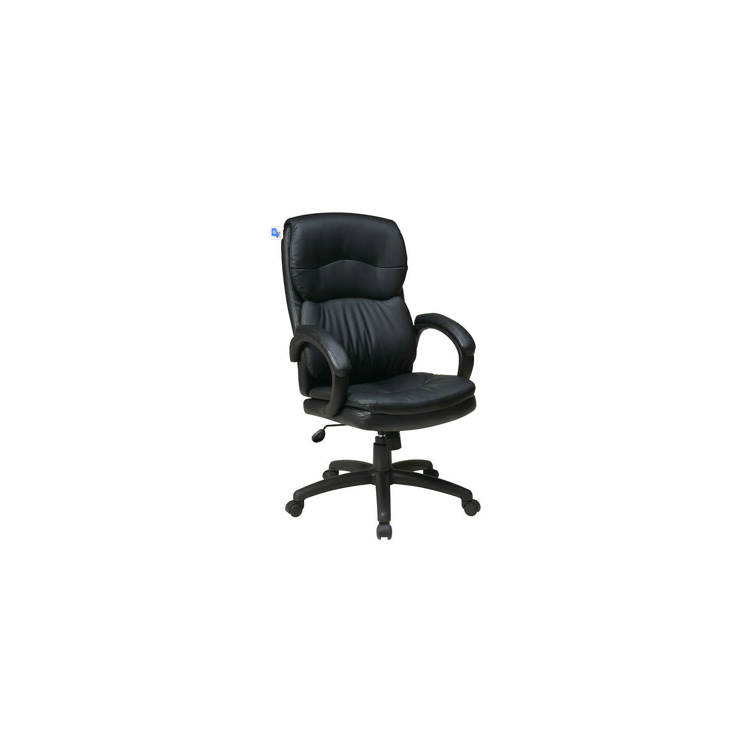 Fauteuil de bureau en cuir| Support lombaire fauteuil de bureau | Chaise ergonomique réglable – Noir