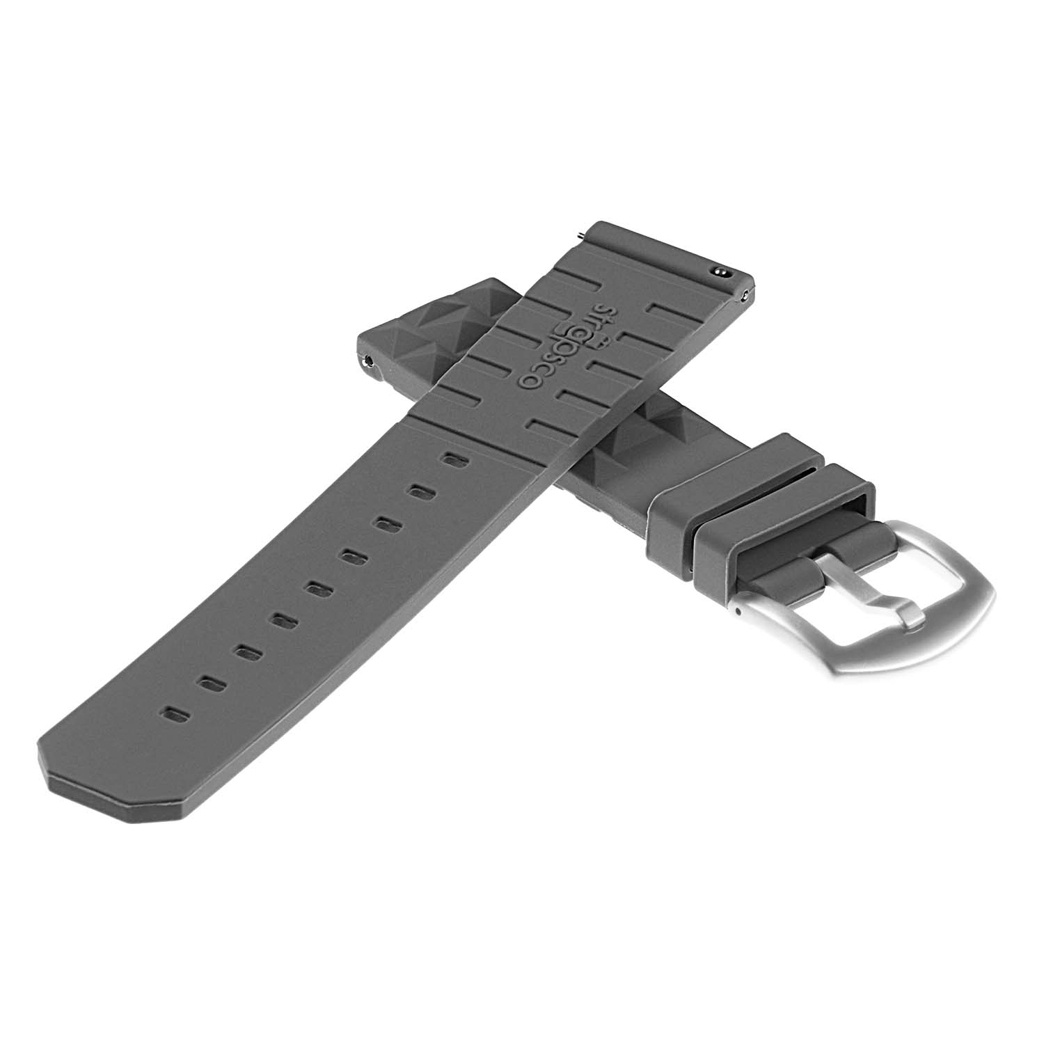 StrapsCo Super Waffle Rubber Strap for Apple Watch - 42mm - Gray