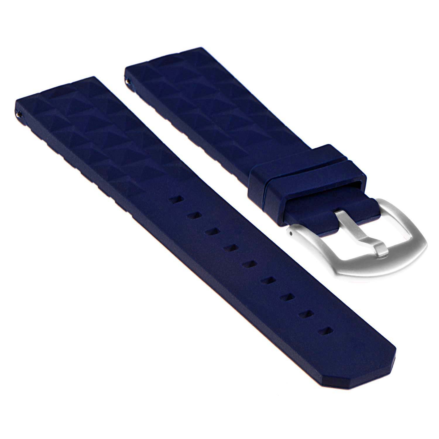 StrapsCo Super Waffle Rubber Strap for Apple Watch - 38mm - Navy Blue