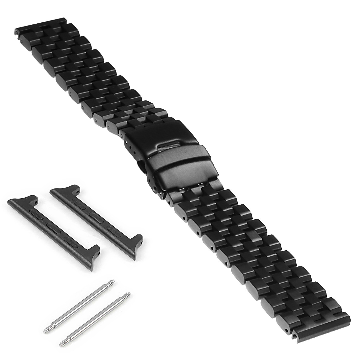 StrapsCo Bracelet Super Engineer II pour Apple Watch - 38mm - Noir Mat