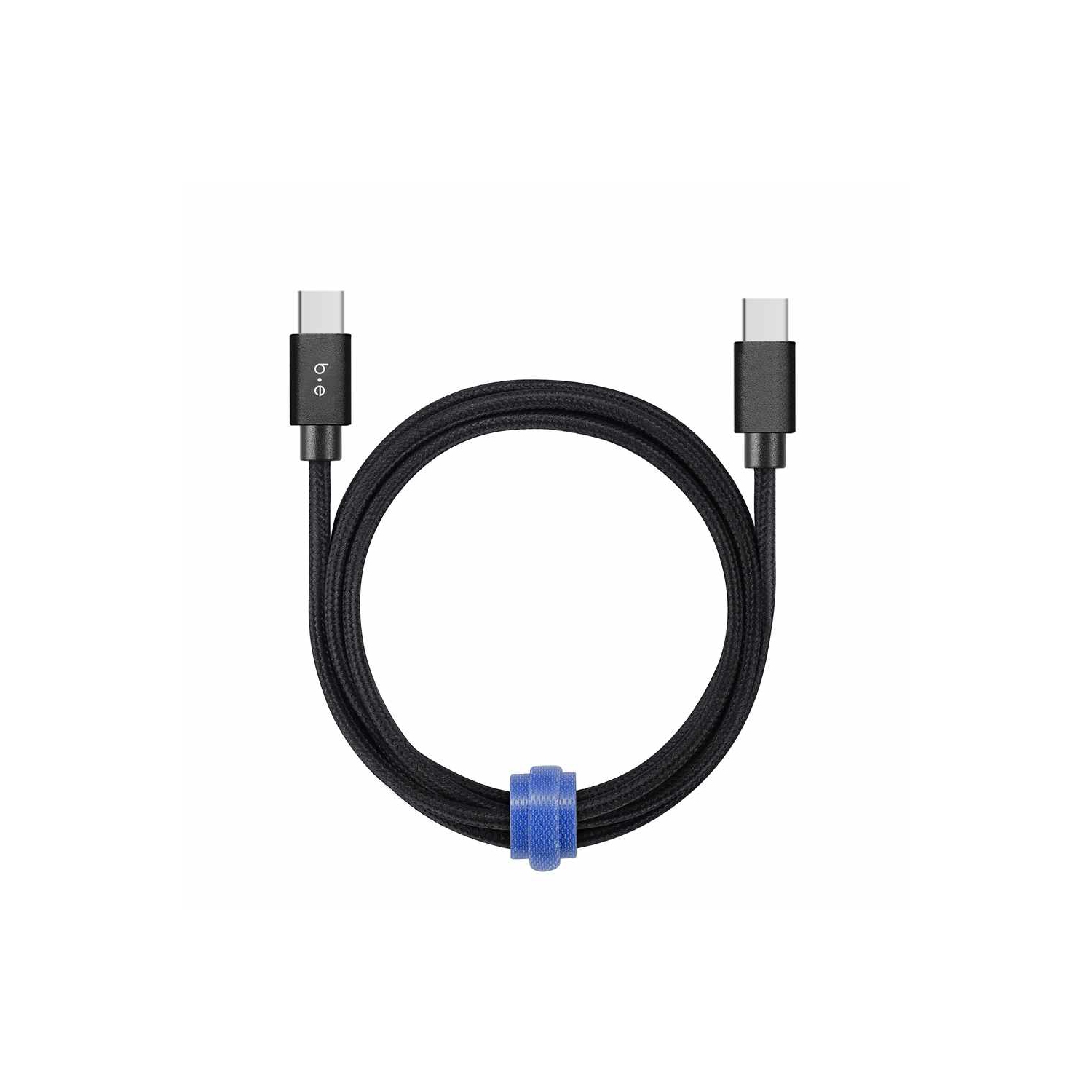 Câble tissé USB-C à USB-C de Blu Element pour chargement/synchronisation 60&nbsp;W de 4&nbsp;pi | Noir