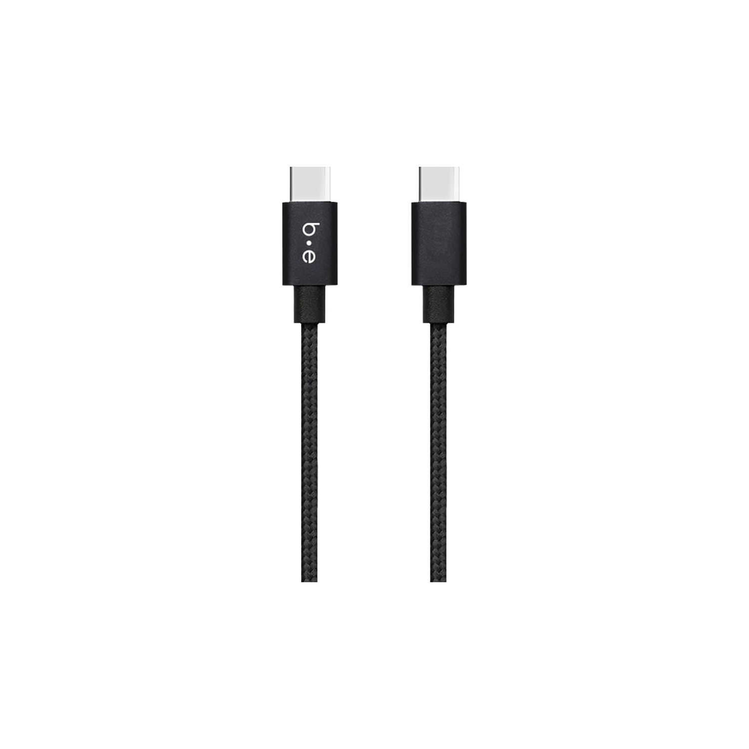 Câble tissé USB-C à USB-C de Blu Element pour chargement/synchronisation 60 W de 4 pi | Noir