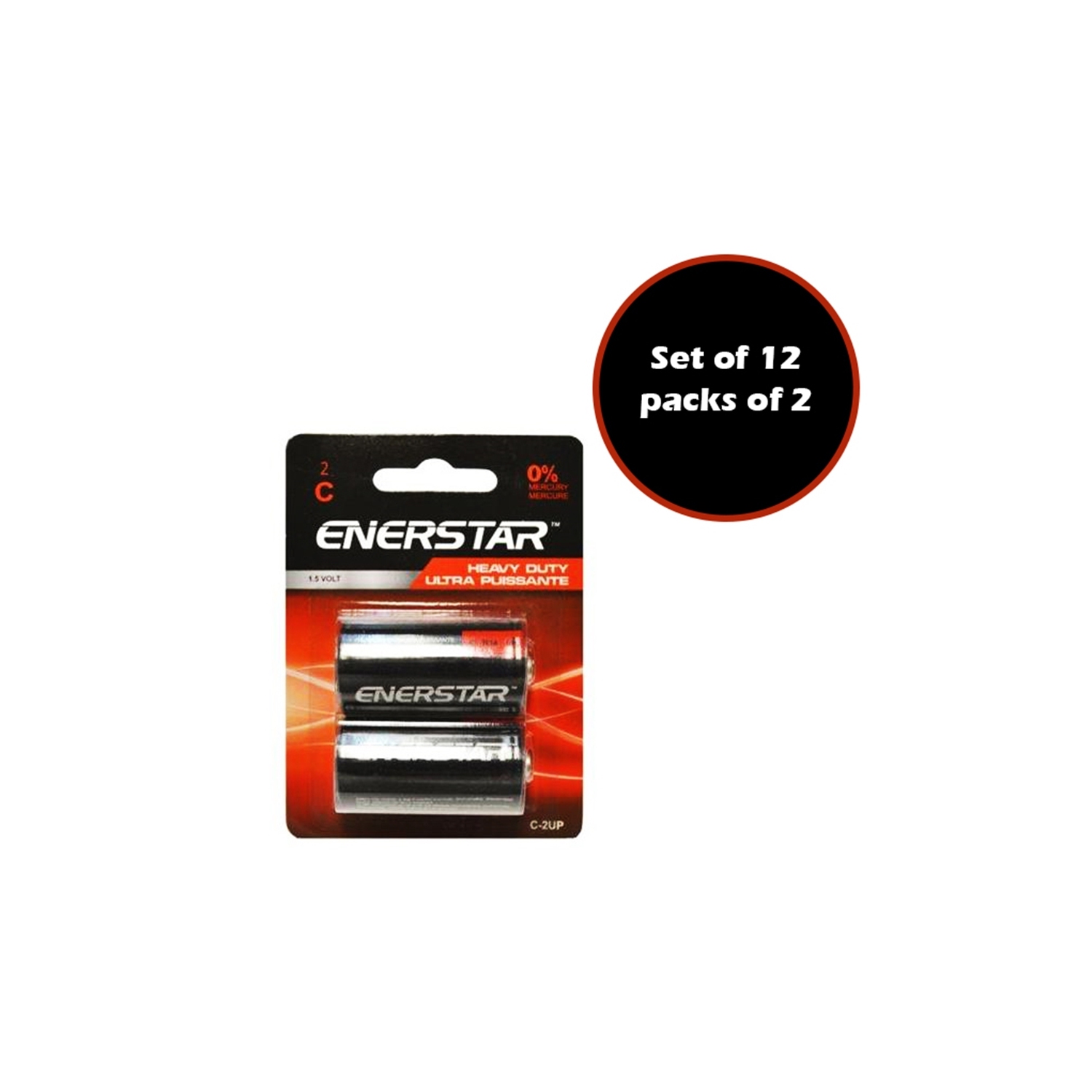 Enerstar - Set of 12 Pack of 2 Ultra-Power C Batteries
