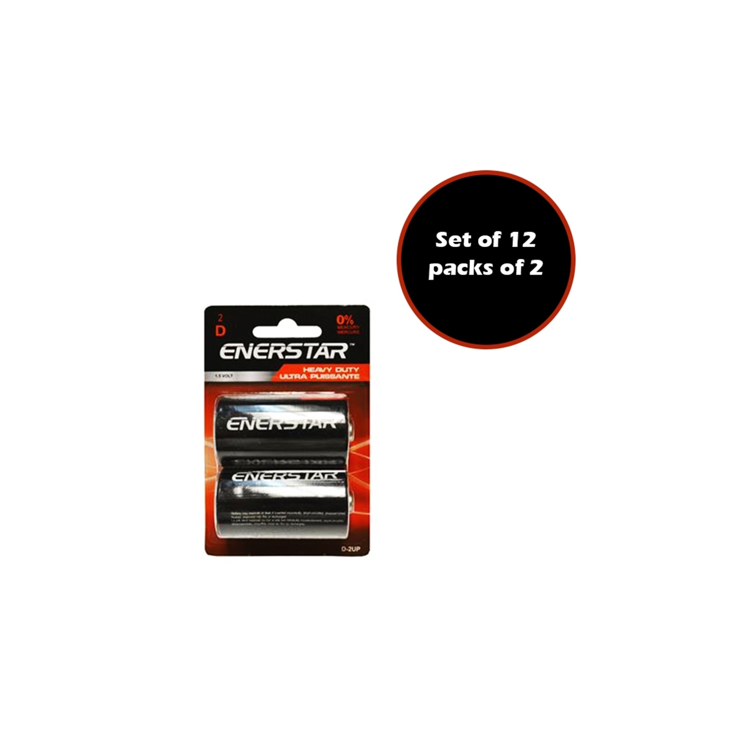 Enerstar - Ensemble de 12 Paquet de 2 Piles D Ultra-Puissante