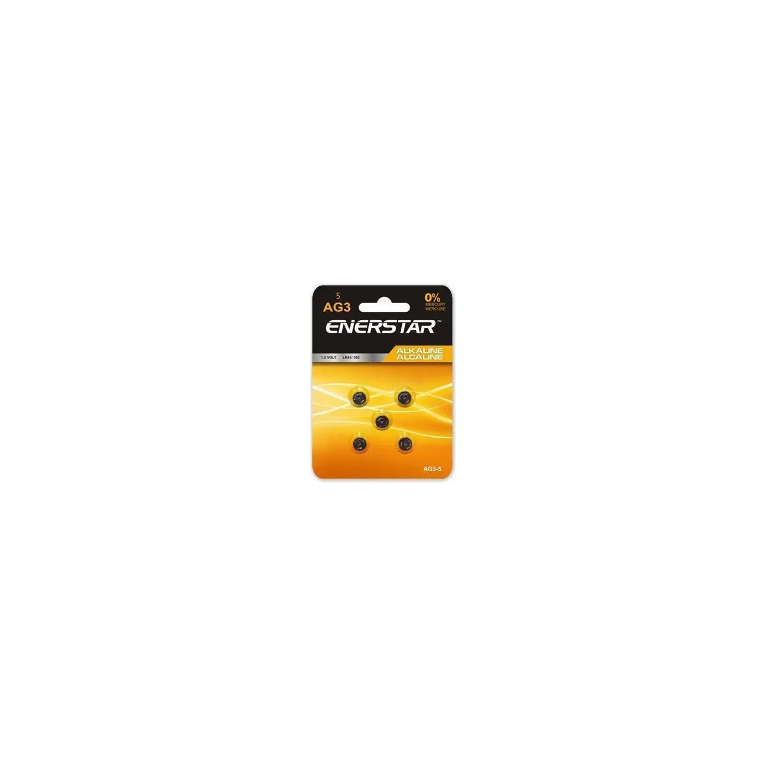 5-Card LR41 / AG3 Enerstar Alkaline Button Batteries