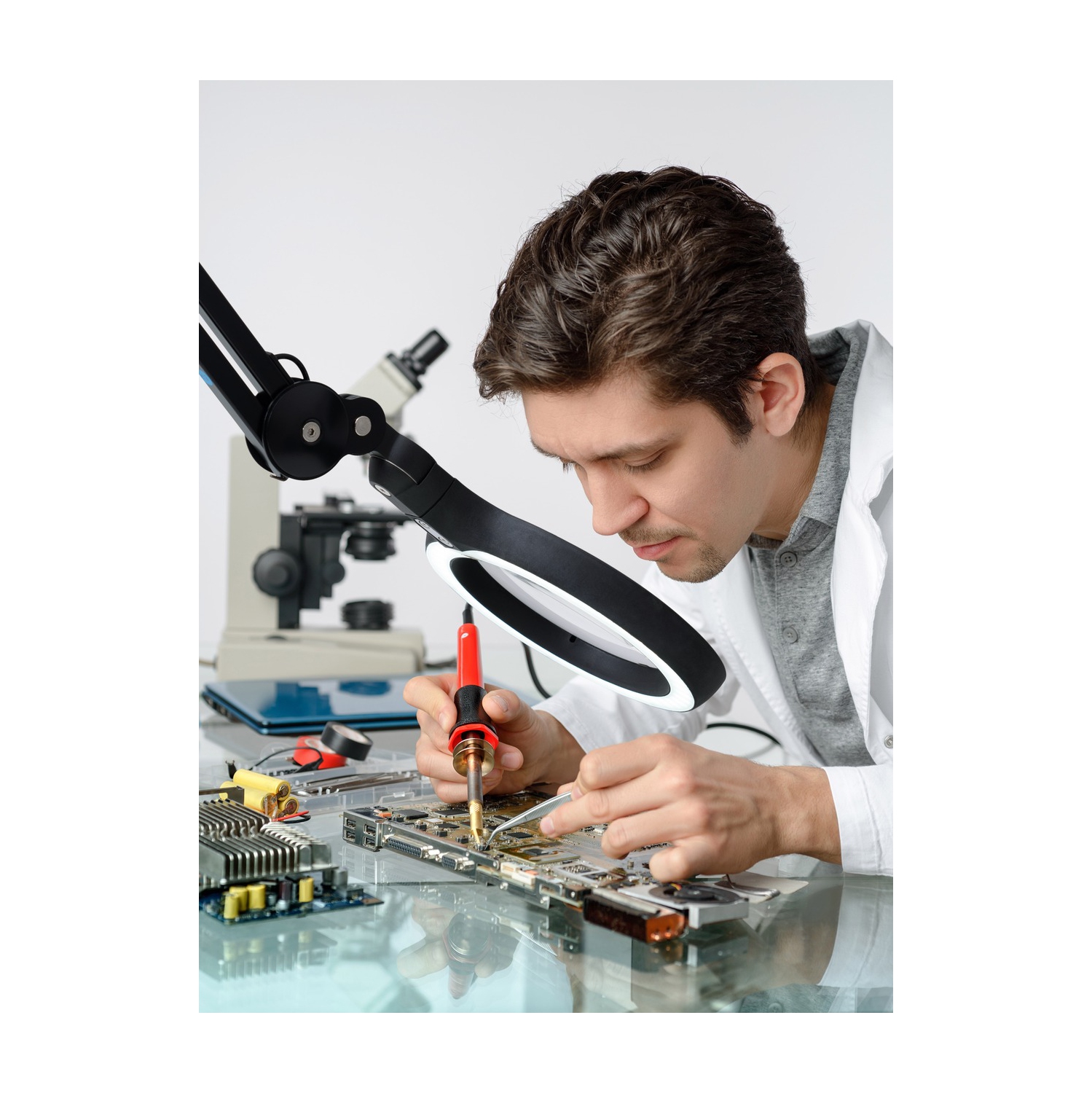 Omega 5 ESD LED Magnifying Lamp