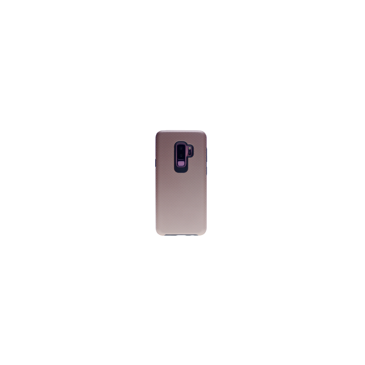 TopSave Triangle Designed Dual Layer Hybrid Case For Galaxy S9 Plus, Rose Gold
