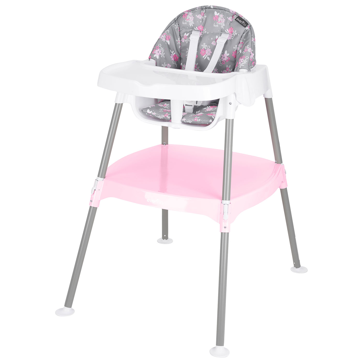 Evenflo 4 In 1 Eat Grow Convertible High Chair With Tray Poppy Evenflo 4 In 1 Eat Grow Convertible High Chair With Tray Poppy