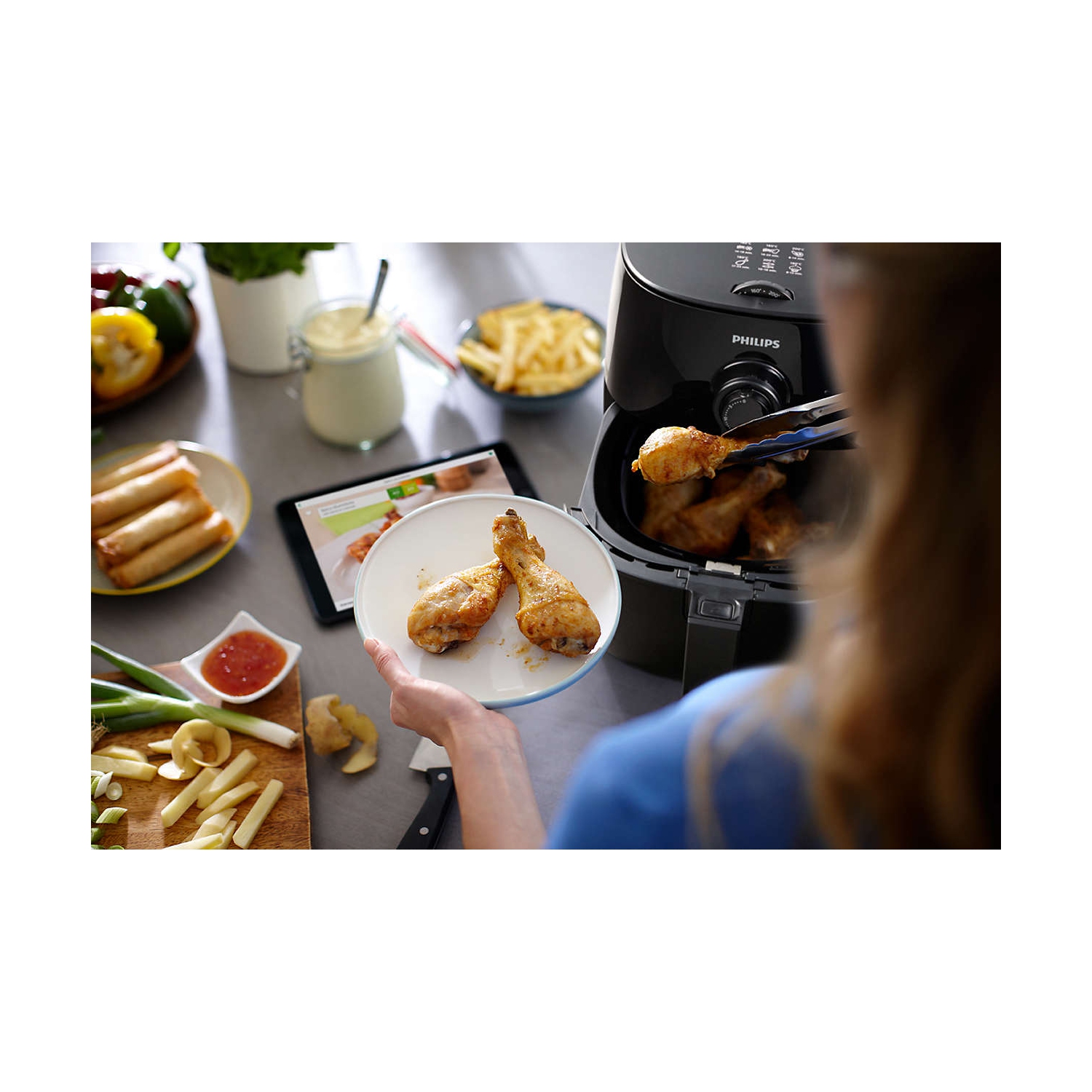 Open Box - Philips Airfryer with Turbostar, Black, HD9621/96