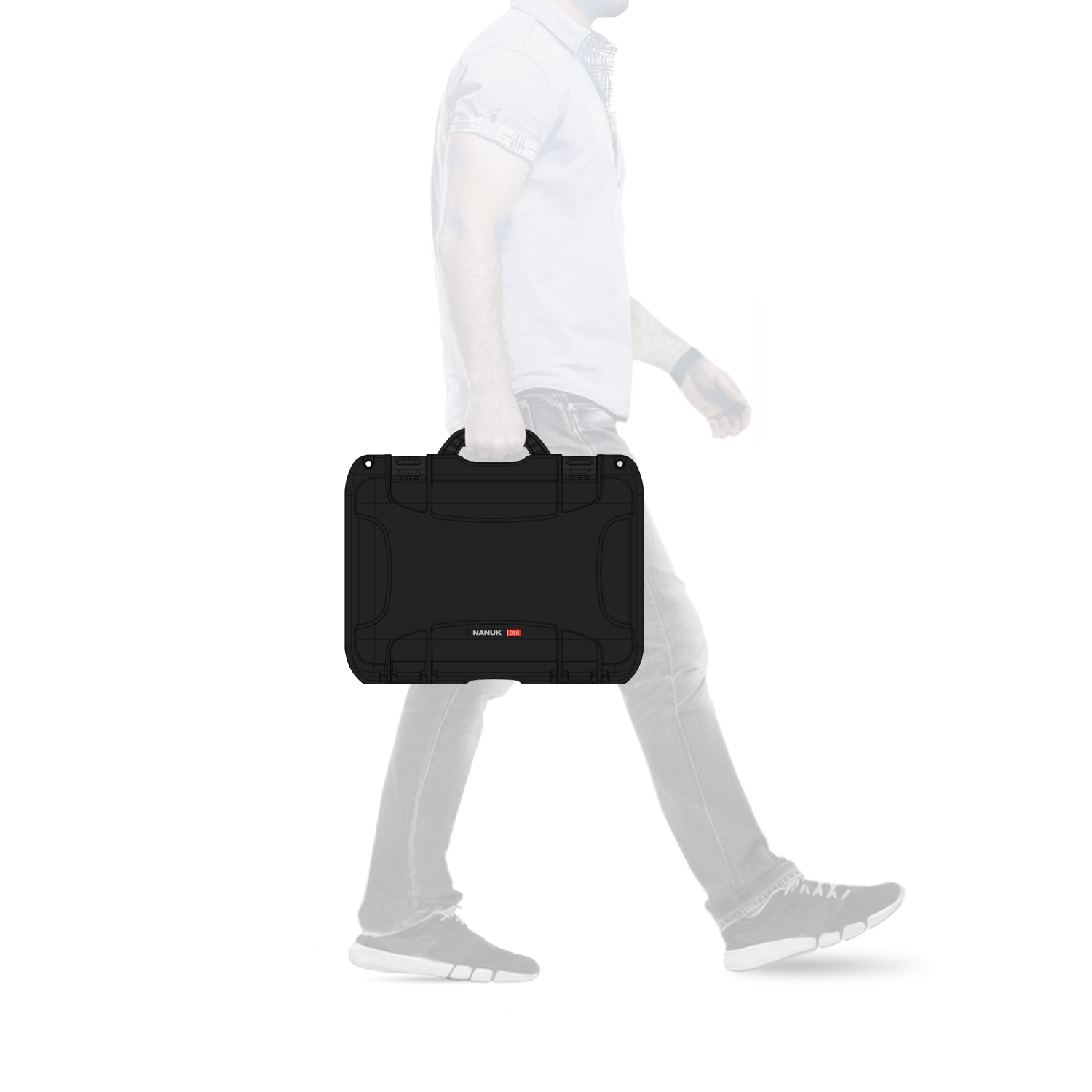 Nanuk 918 Waterproof Hard Carrying Case with Padded Dividers - Black