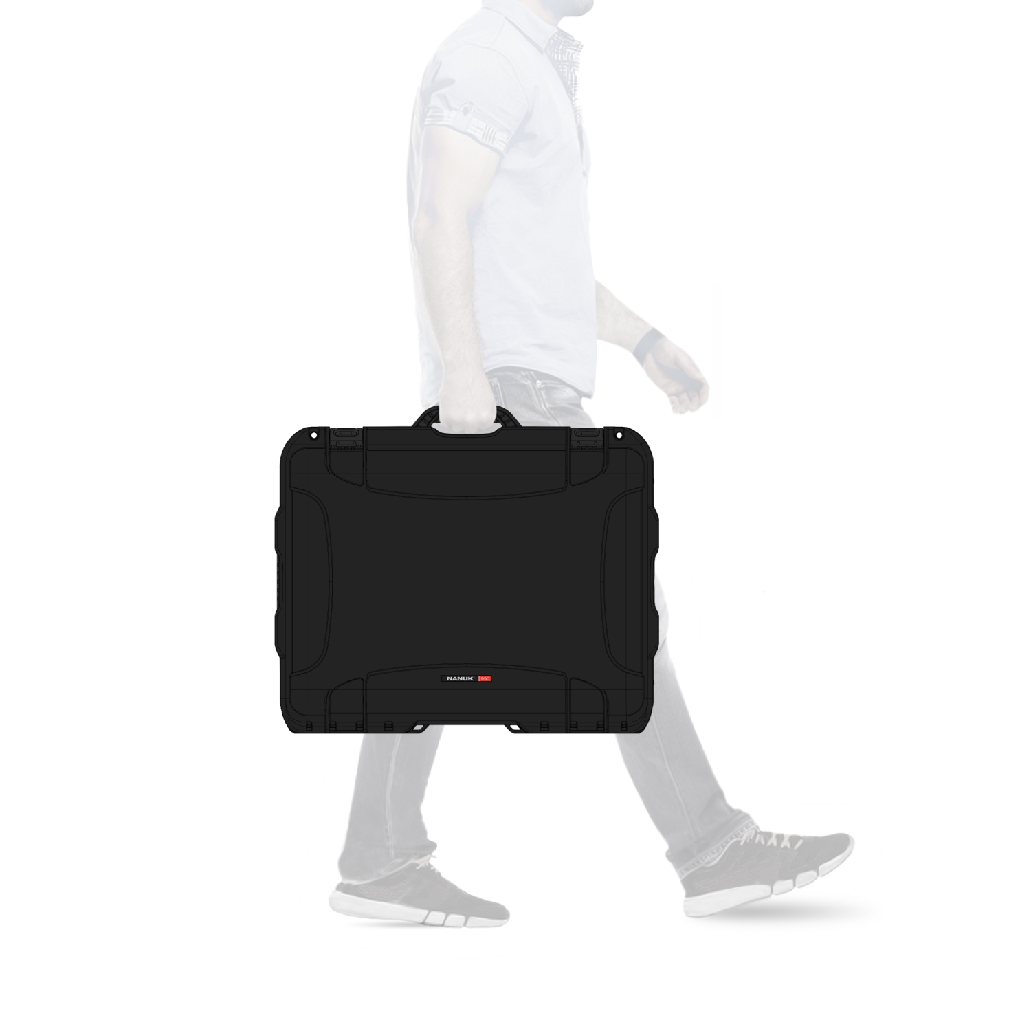 Étui rigide étanche 950 de Nanuk avec roulettes vides - Noir