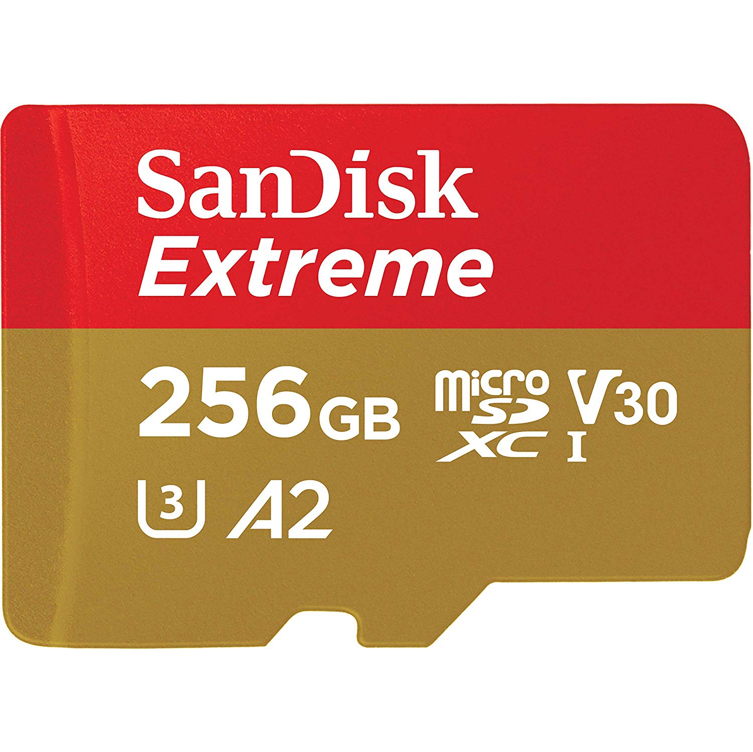 SanDisk Extreme 256GB C10 U3 V30 A2 Micro SD Card SDSQXA1-256G