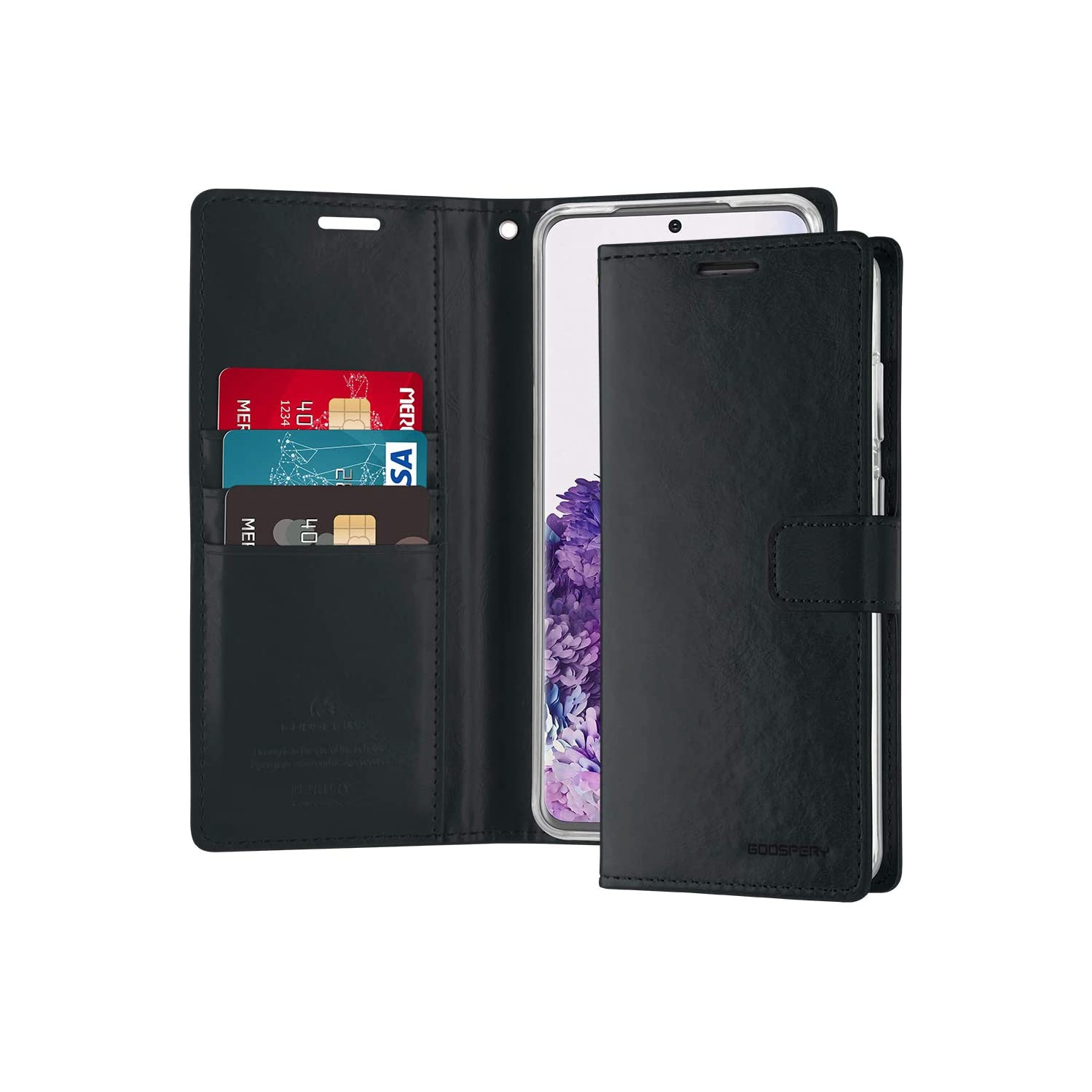 TopSave Goospery Bluemoon Diary Case For Samsung S20 Plus, Navy Blue