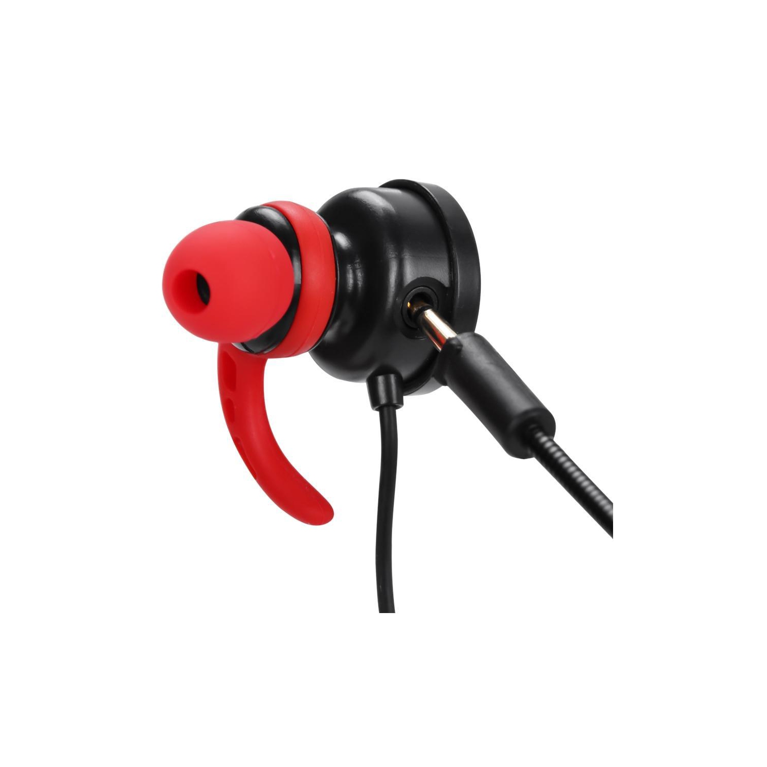 Xtrike Me GE-109 - Écouteurs de Jeu Intra-Auriculaire Avec Microphone, Rouge