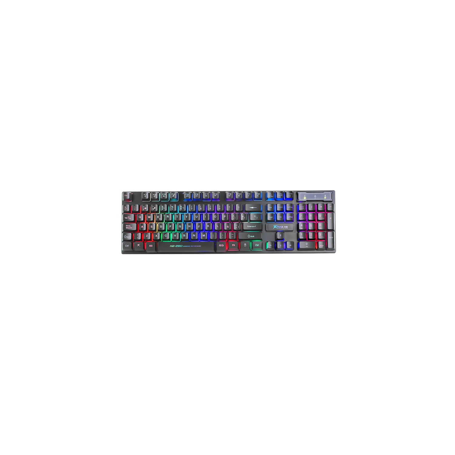 Xtrike Me KB-280 - Wired Gaming Keyboard, With Mixed Color Backlight, 104 Keys, Black
