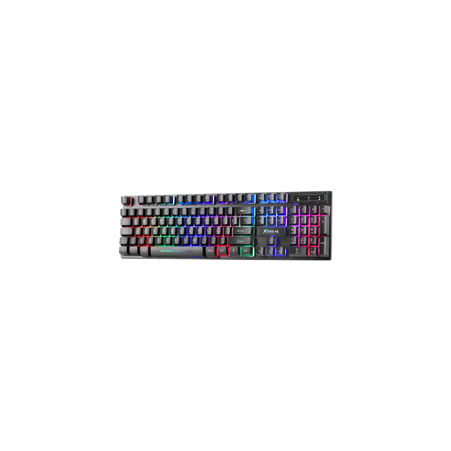 Xtrike Me KB-280 - Wired Gaming Keyboard, With Mixed Color Backlight, 104 Keys, Black