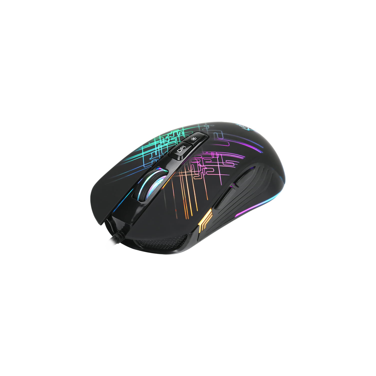 Xtrike Me GM-510 - Optical Gaming Mouse, Wired with 7 Buttons and Backlight, 800 to 6400 DPI, Black