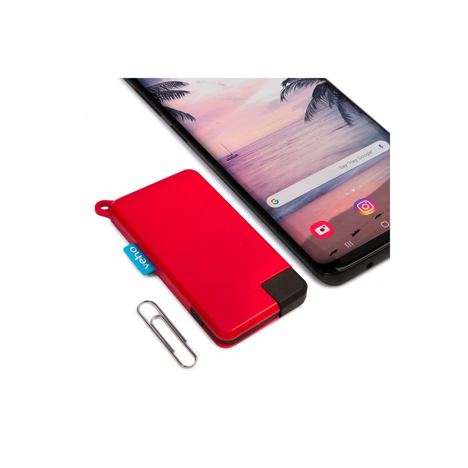 Veho Pokket 1000-mah Keyring Sized Power Bank - Red