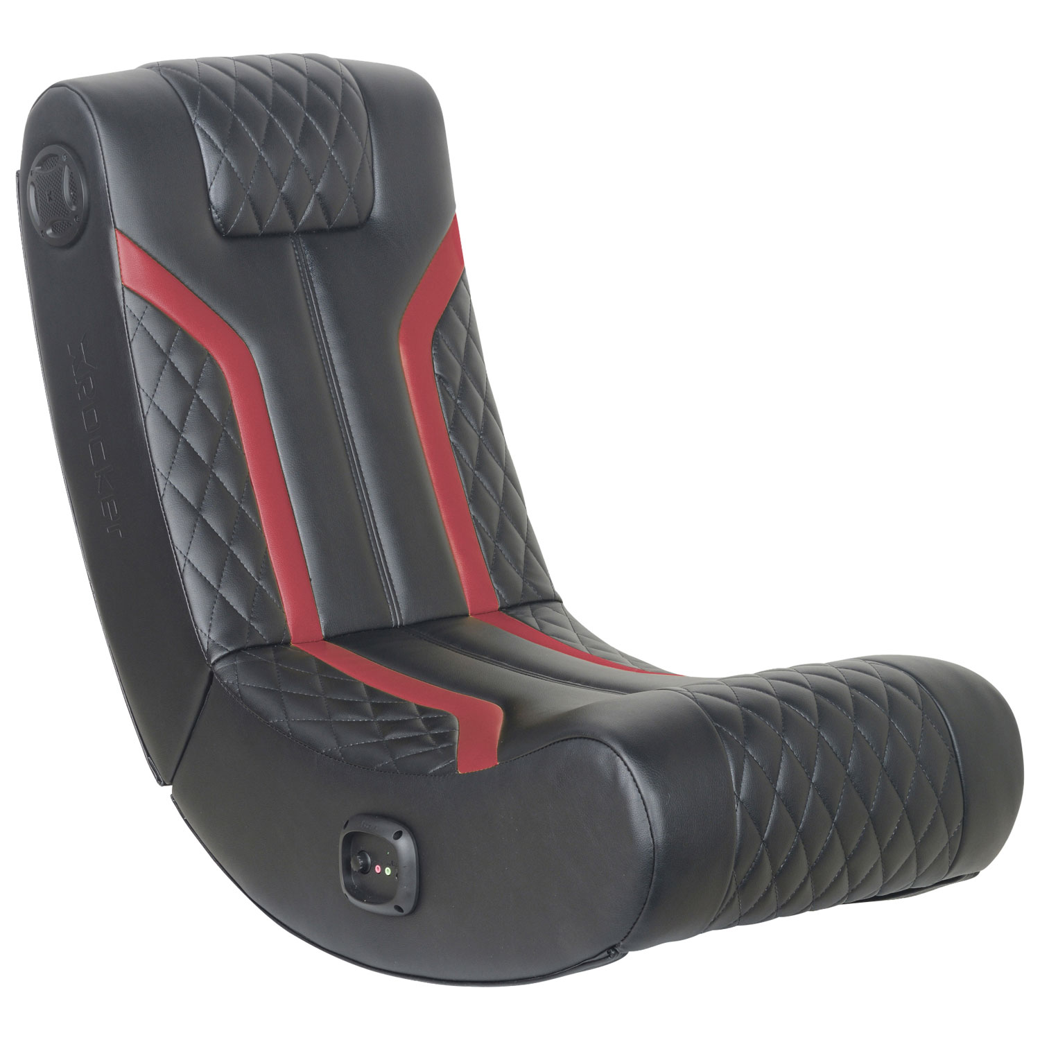 X Rocker Lux Floor Rocker Gaming Chair With Built In Speaker Red Black Best Buy Canada