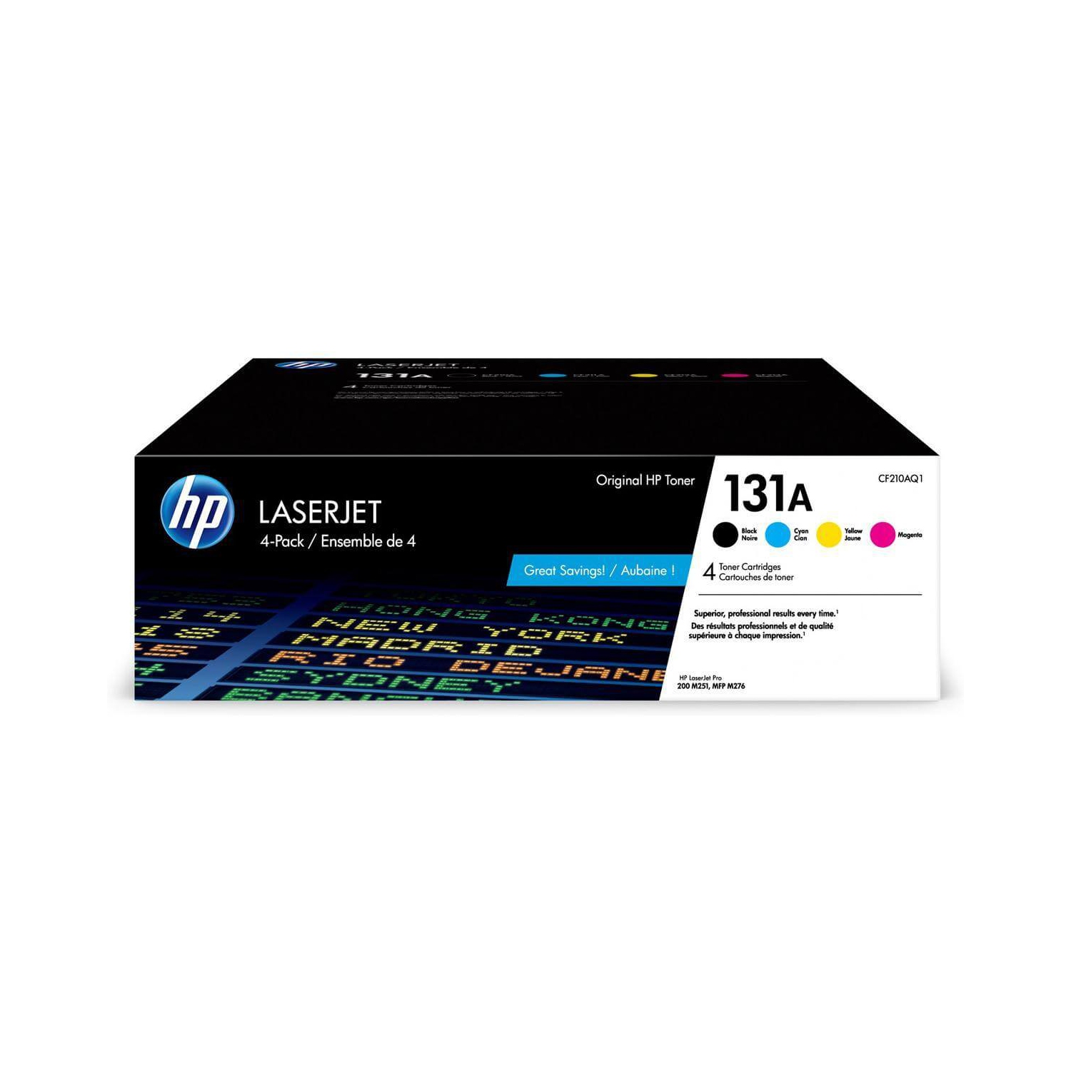 HP 131A Black, Cyan, Magenta & Yellow Original Toner, 4 Cartridges