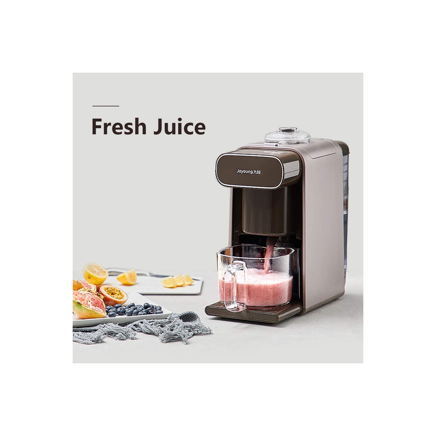 Joyoung DJ10U-K1 Slag free and Filter free Hot Soy Milk Maker with Auto-clean Function