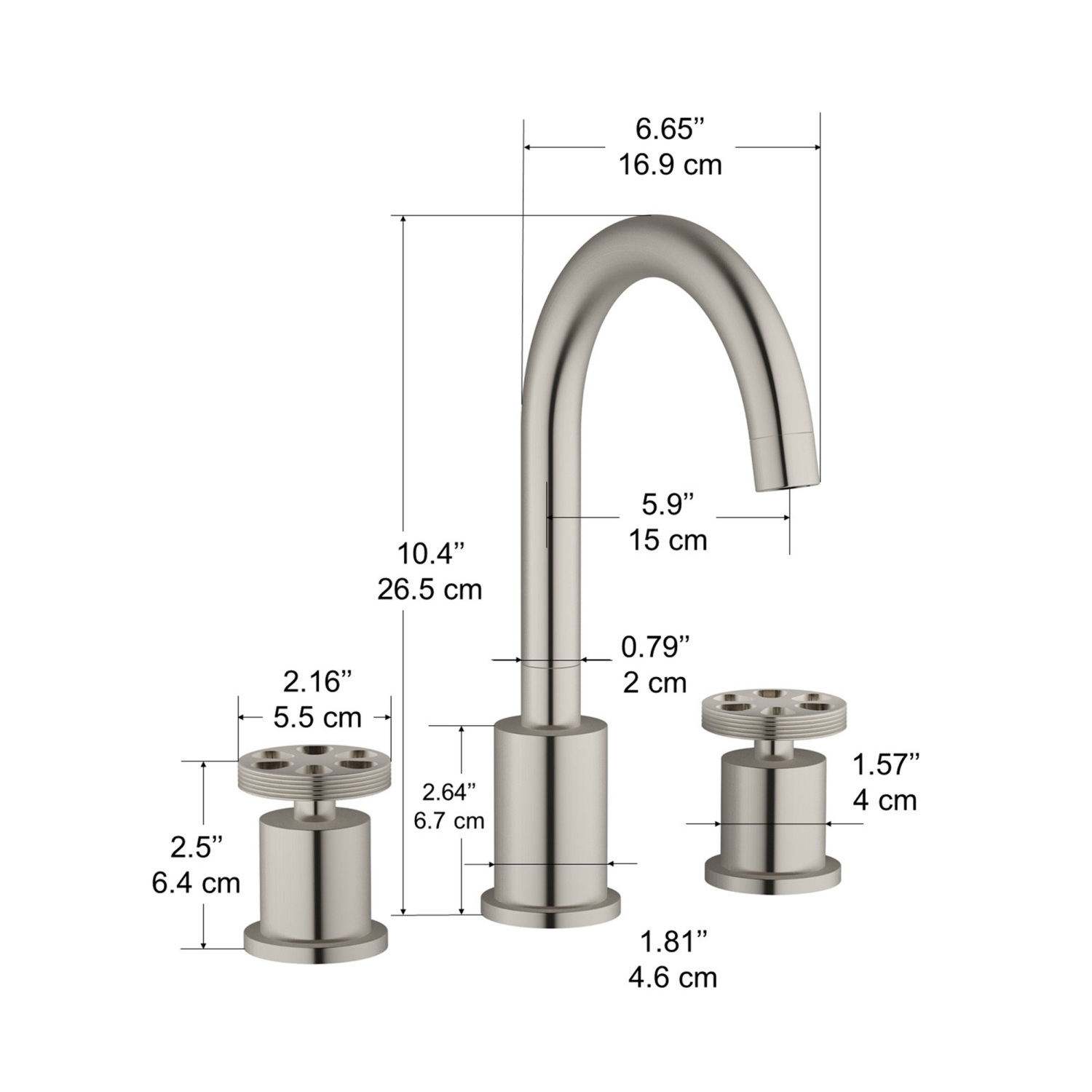 Ancona Nova Series Widespread Double-Handle Bathroom Faucet in Chrome