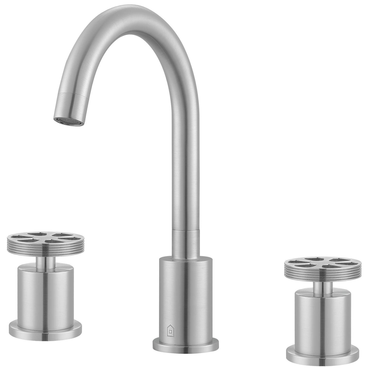 Ancona Nova Series Widespread Double-Handle Bathroom Faucet in Brushed Nickel